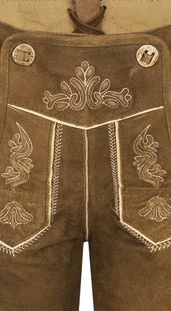 Kinderlederhose kurz Axel in Braun von Nübler