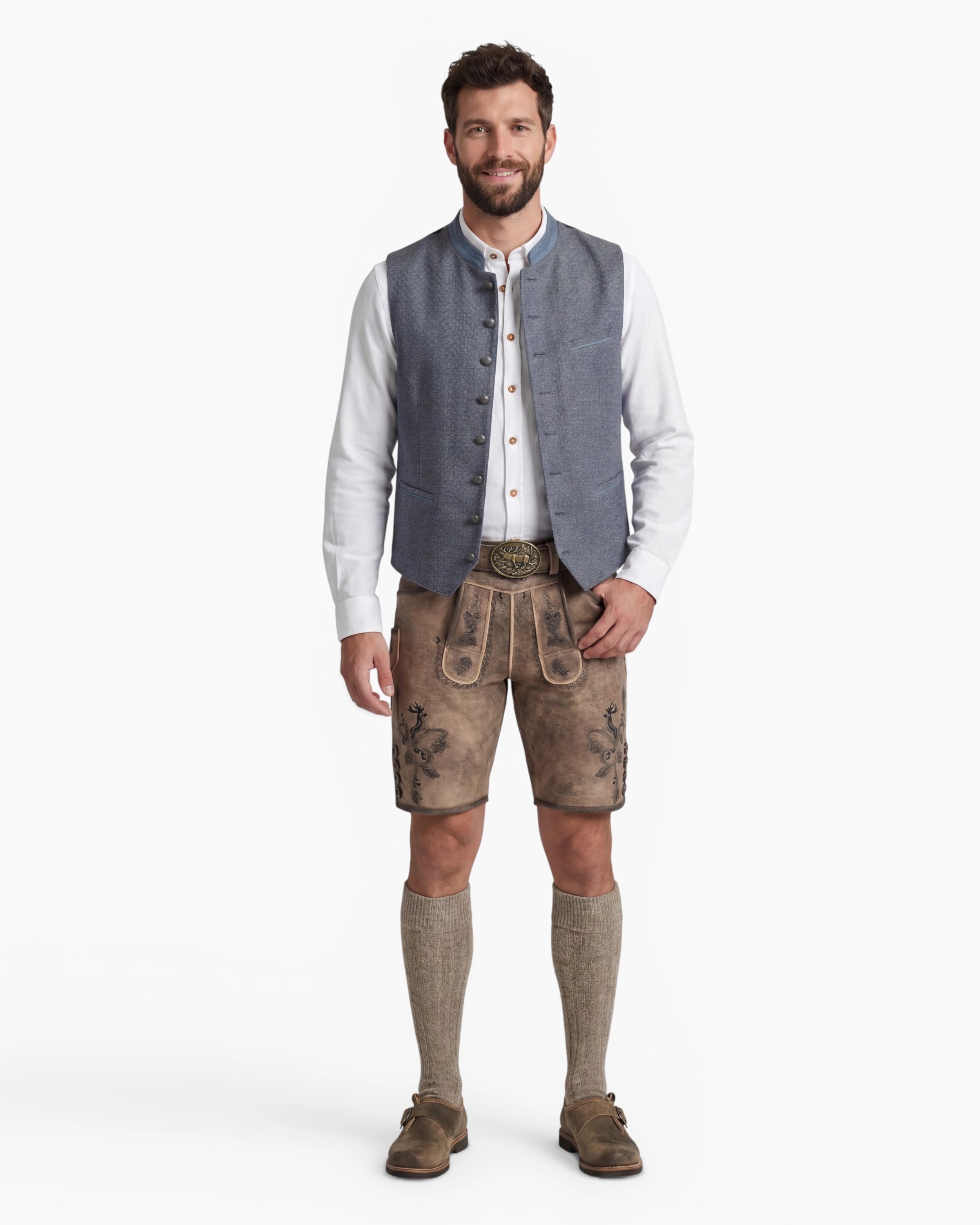 Trachtengilet Kaarlo in Rauchblau