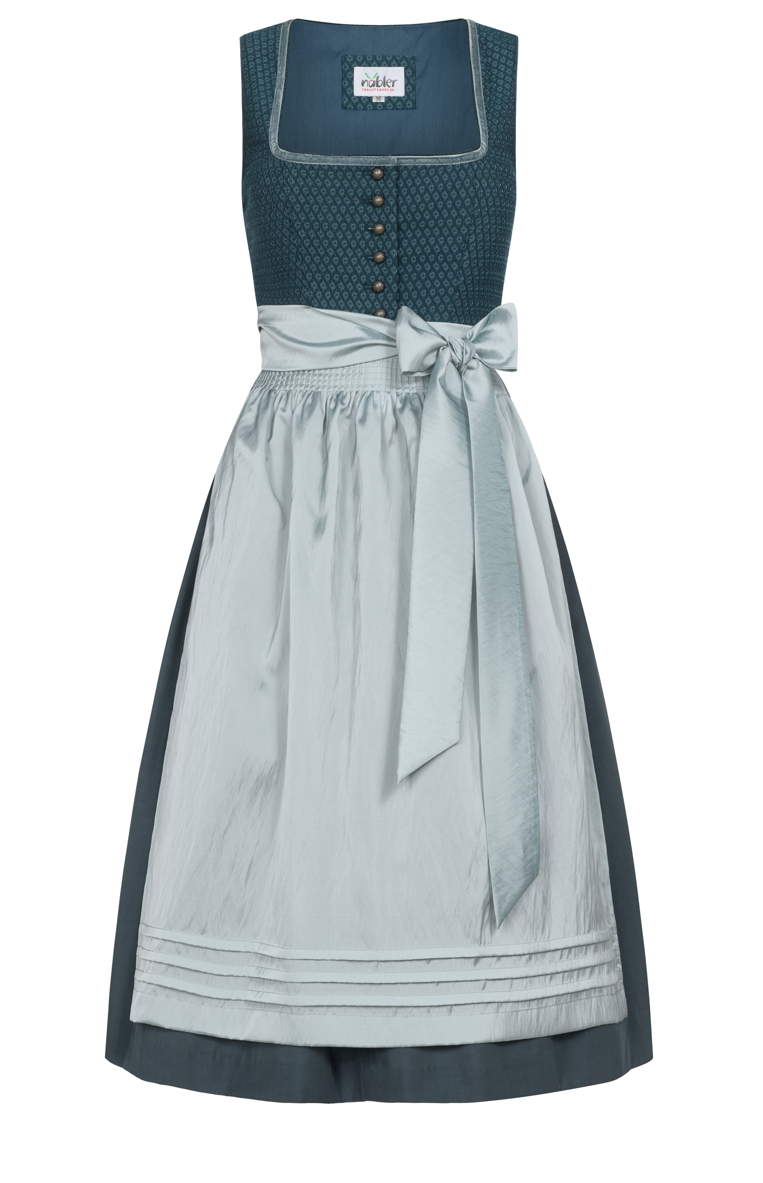 Midi Dirndl Gudrun in Petrol von Nübler