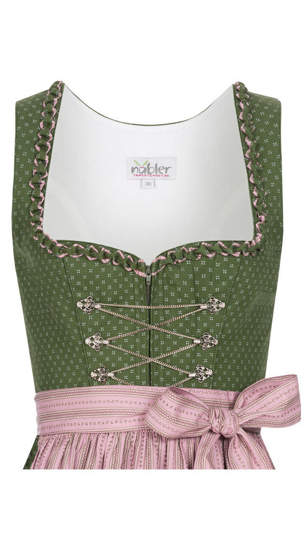 Langes Dirndl Thea in Oliv von Nübler