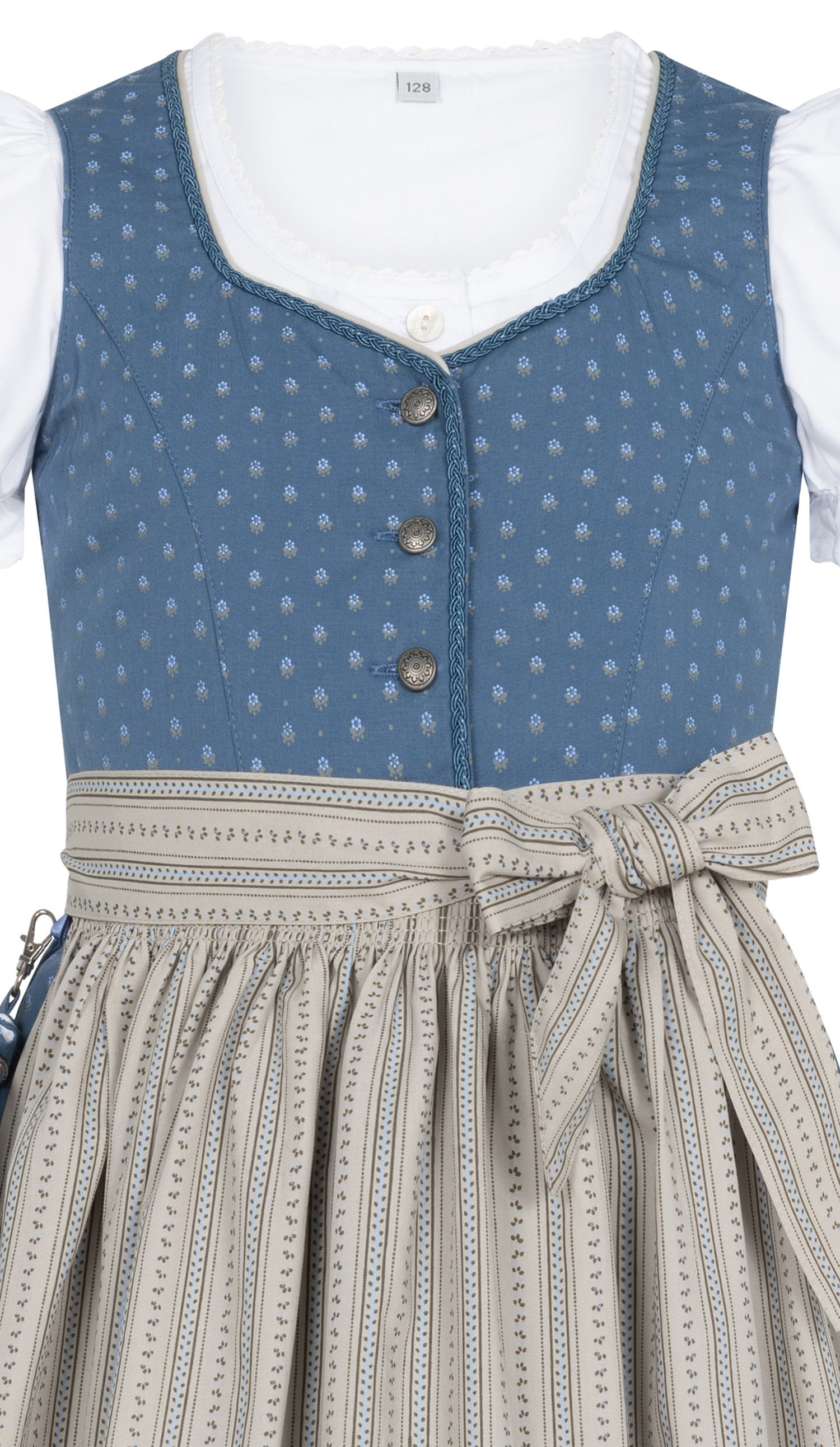 Kinderdirndl Felicitas in Rauchblau von Nübler