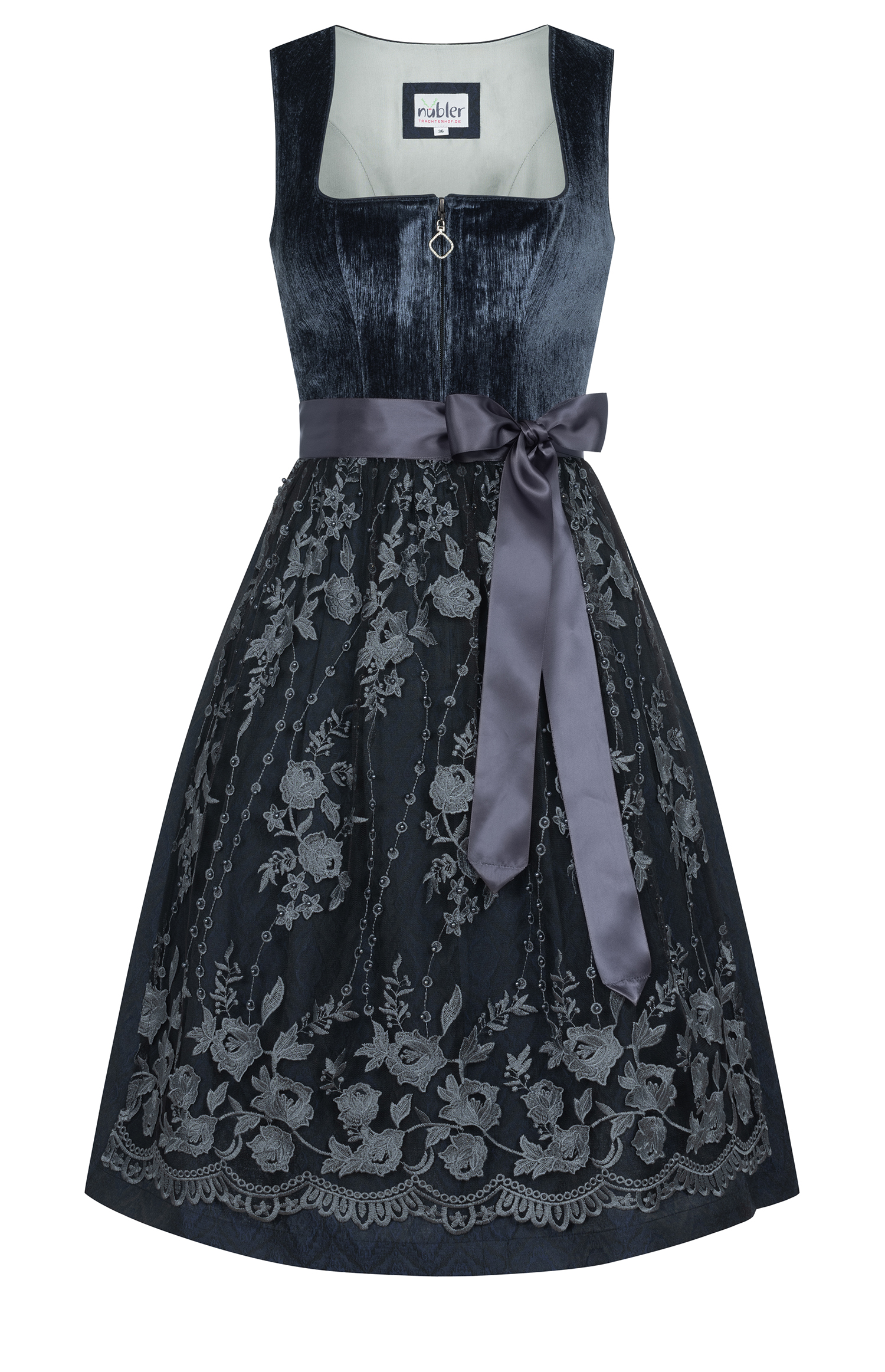 Midi Dirndl Korinna in Eisblau von Nübler