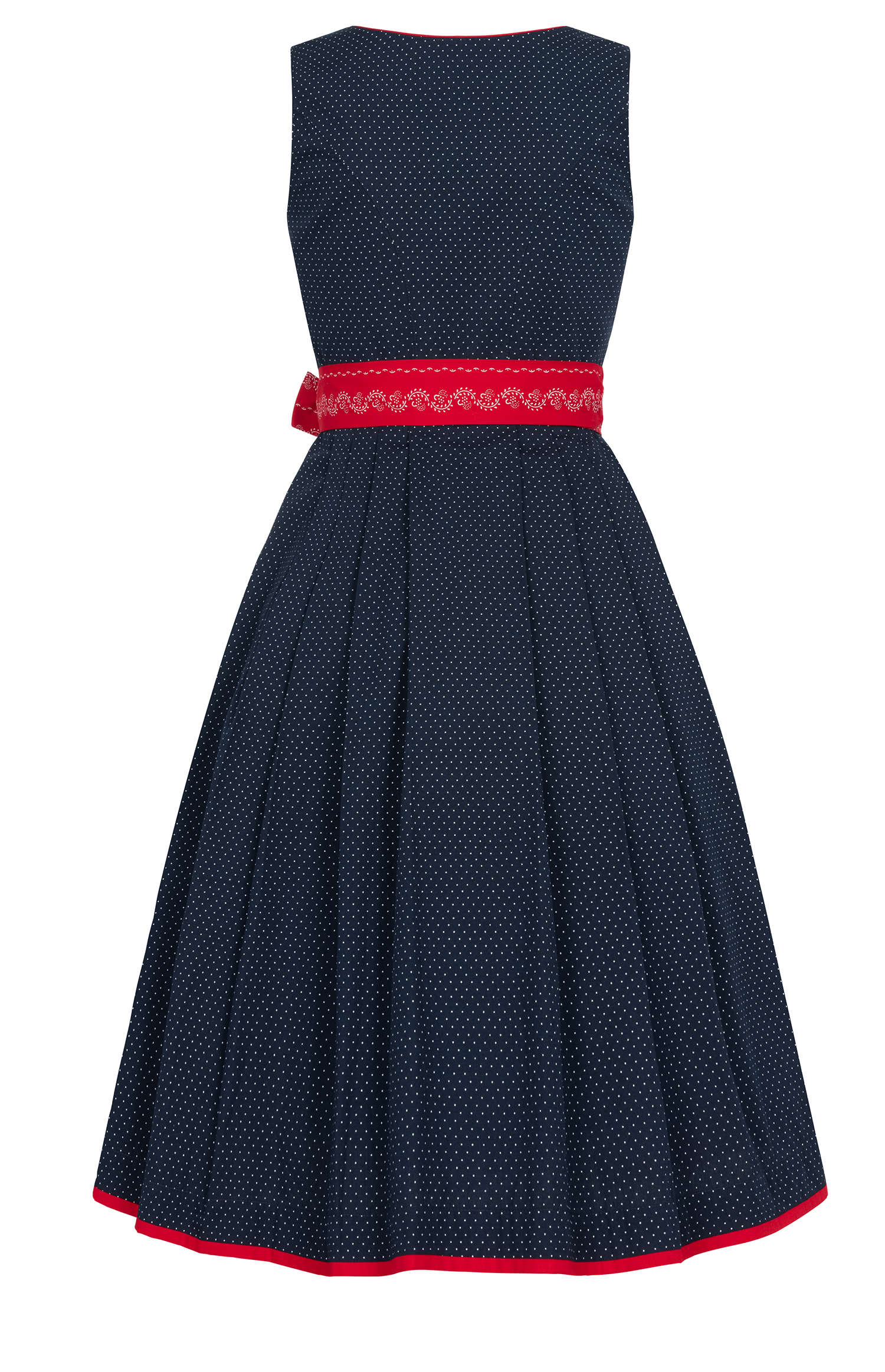 Midi Dirndl Worthersee in Marina-Kirschrot von Nübler