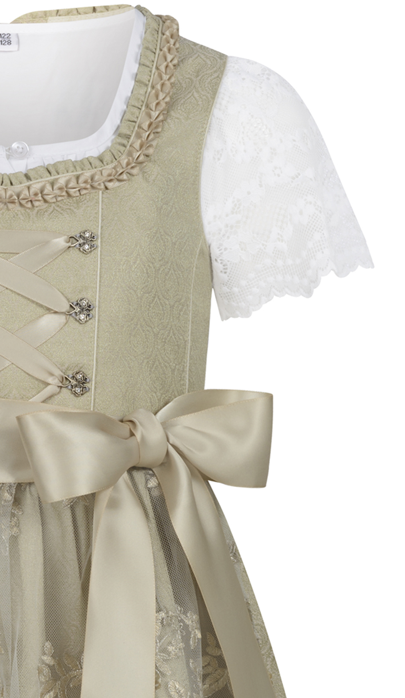 Kinderdirndl Gerhild in Kiwi von Nübler