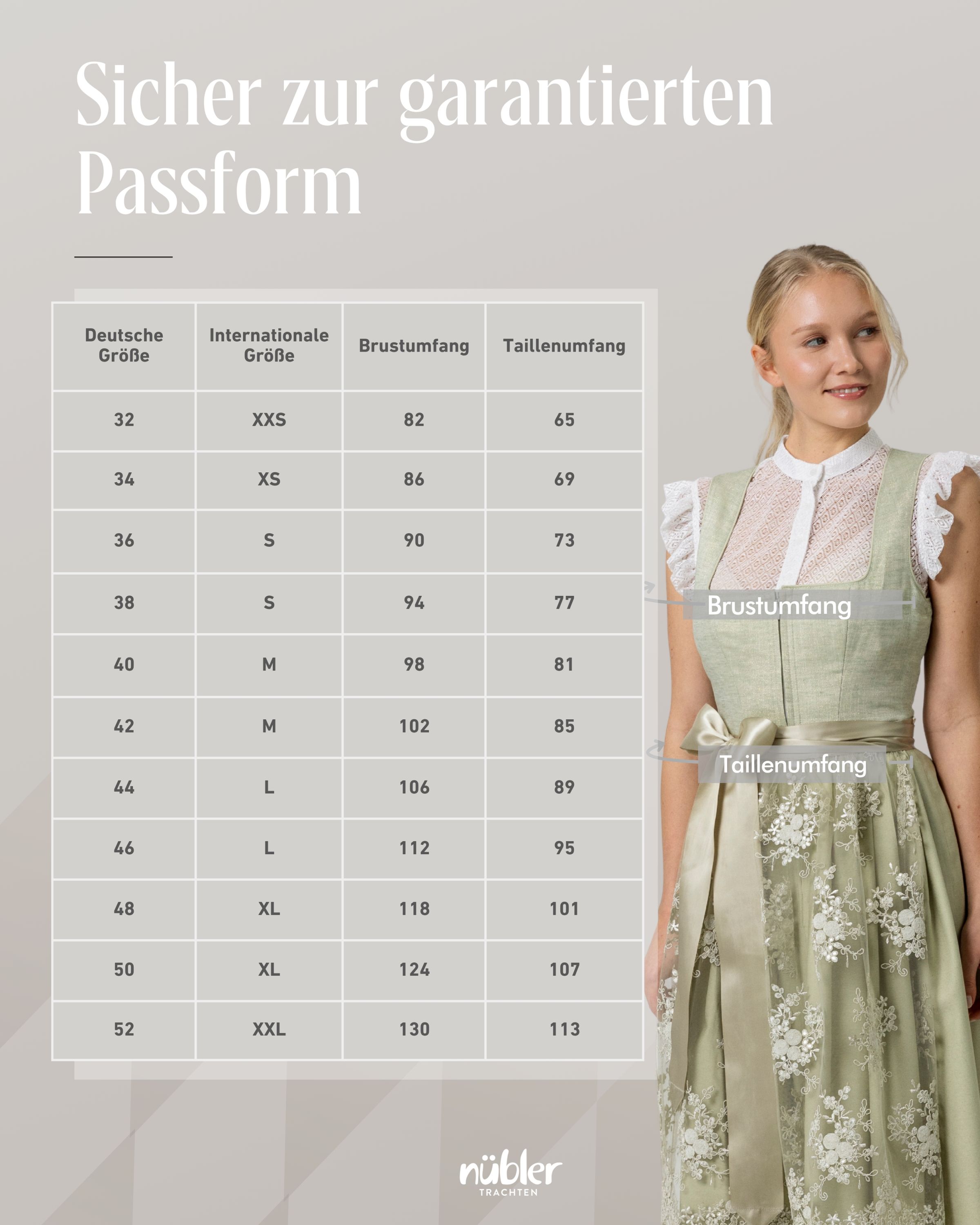 Mini Dirndl Kisha in Lindgrün von Nübler