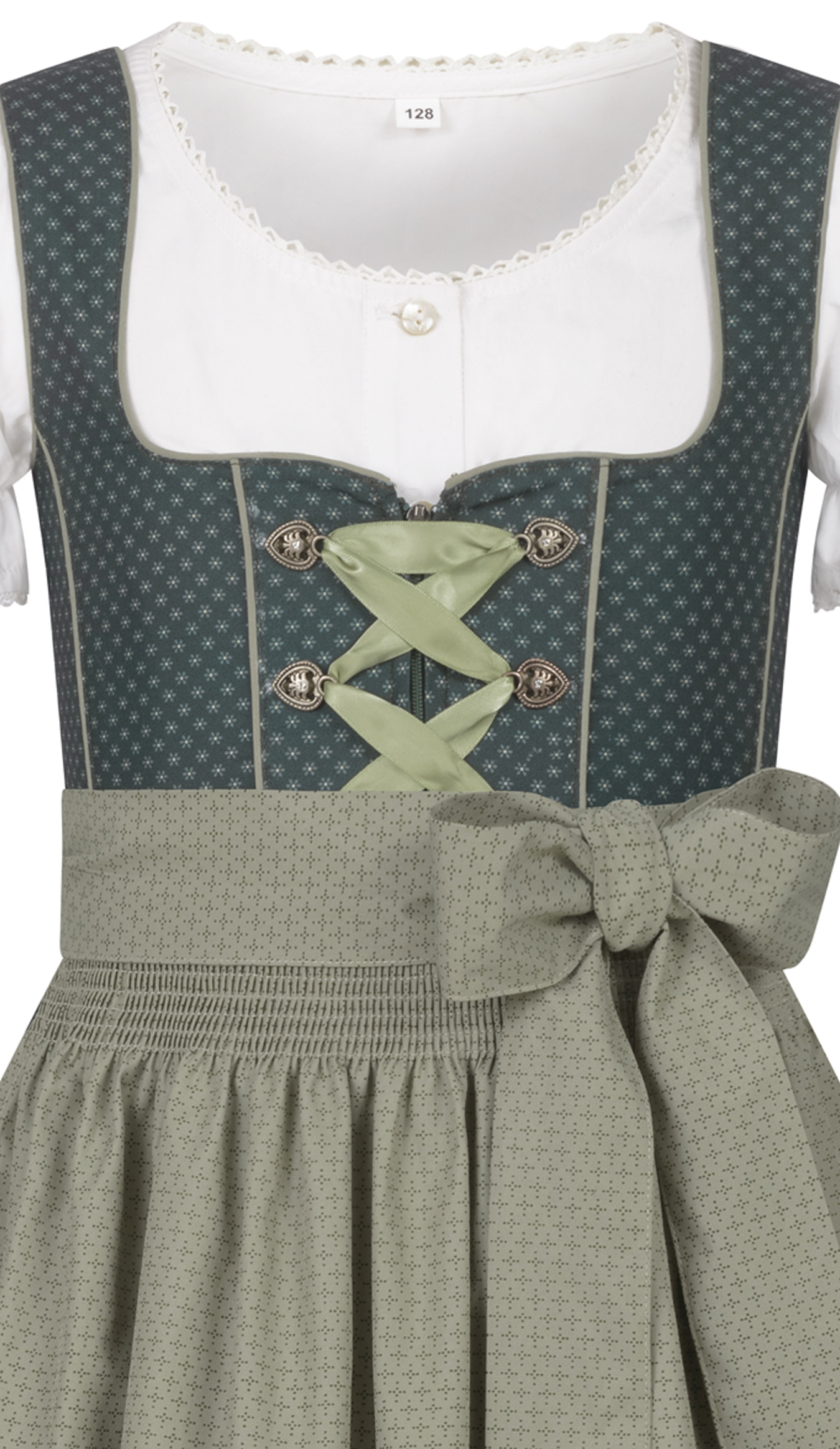 Kinderdirndl Petra in Grün von Nübler