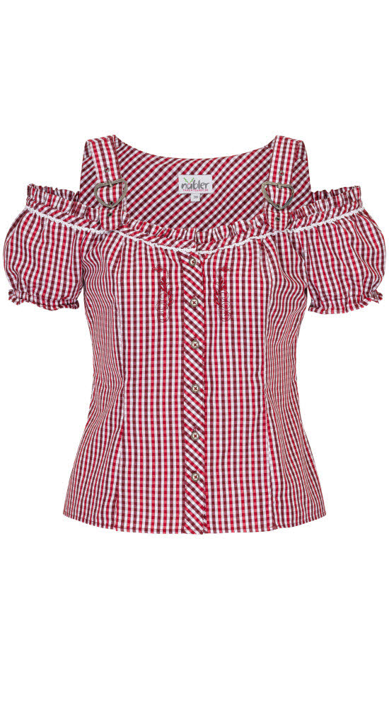Miederbluse Herta in Rot von Nübler Miederbluse Herta in Rot von Nübler