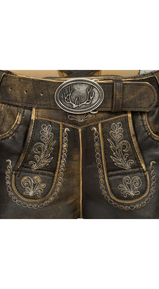 Lederhose Hotpants Zelda in Braun von Nübler