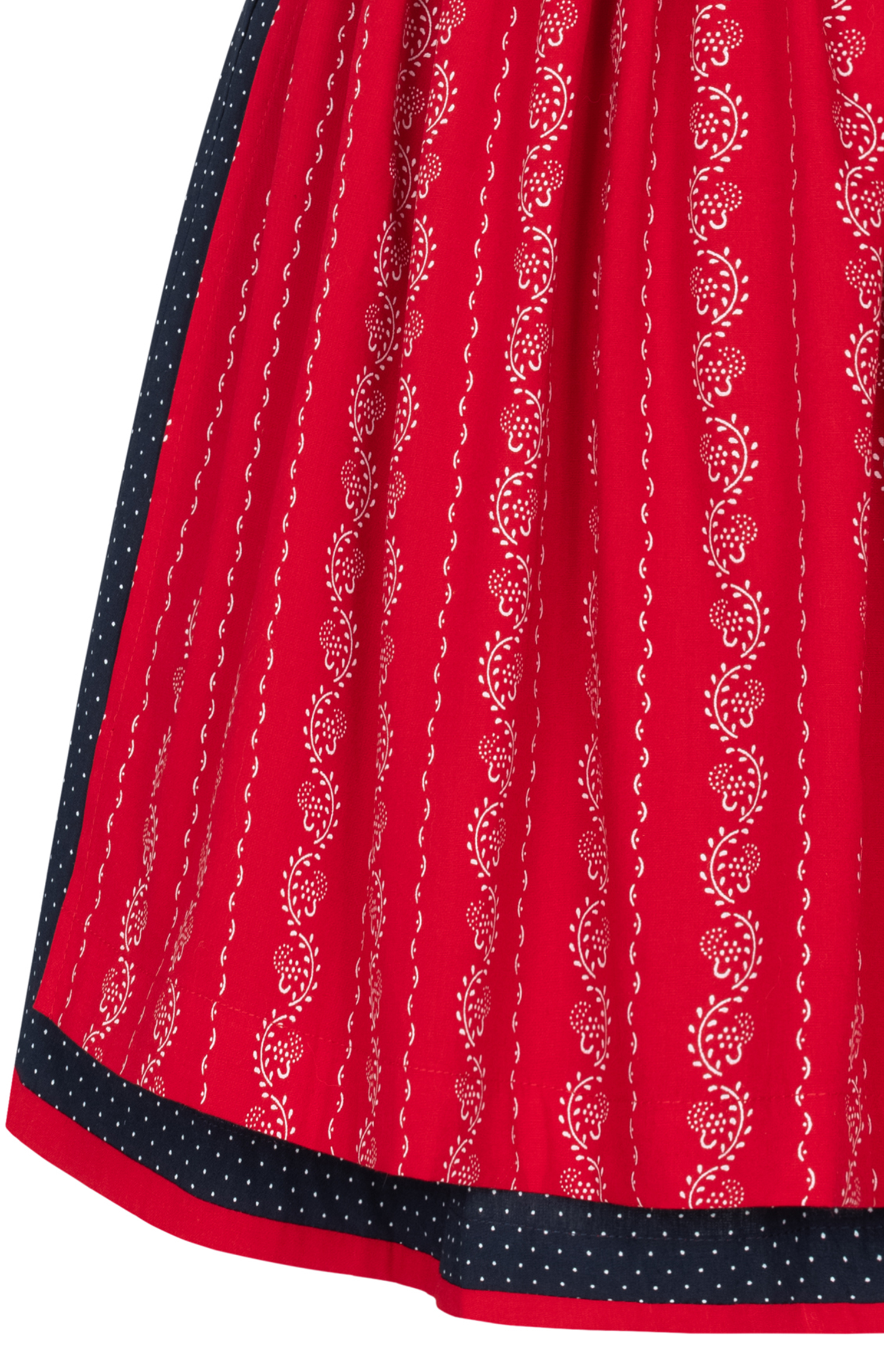 Kinderdirndl Worthersee in Marine-Kirschrot von Nübler