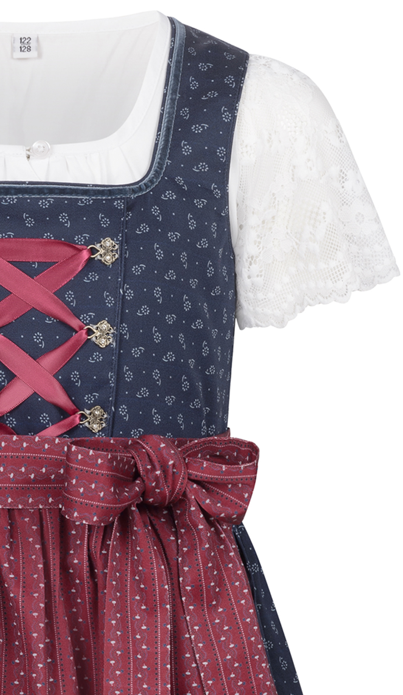 Kinderdirndl Gesr in Dunkelblau von Nübler