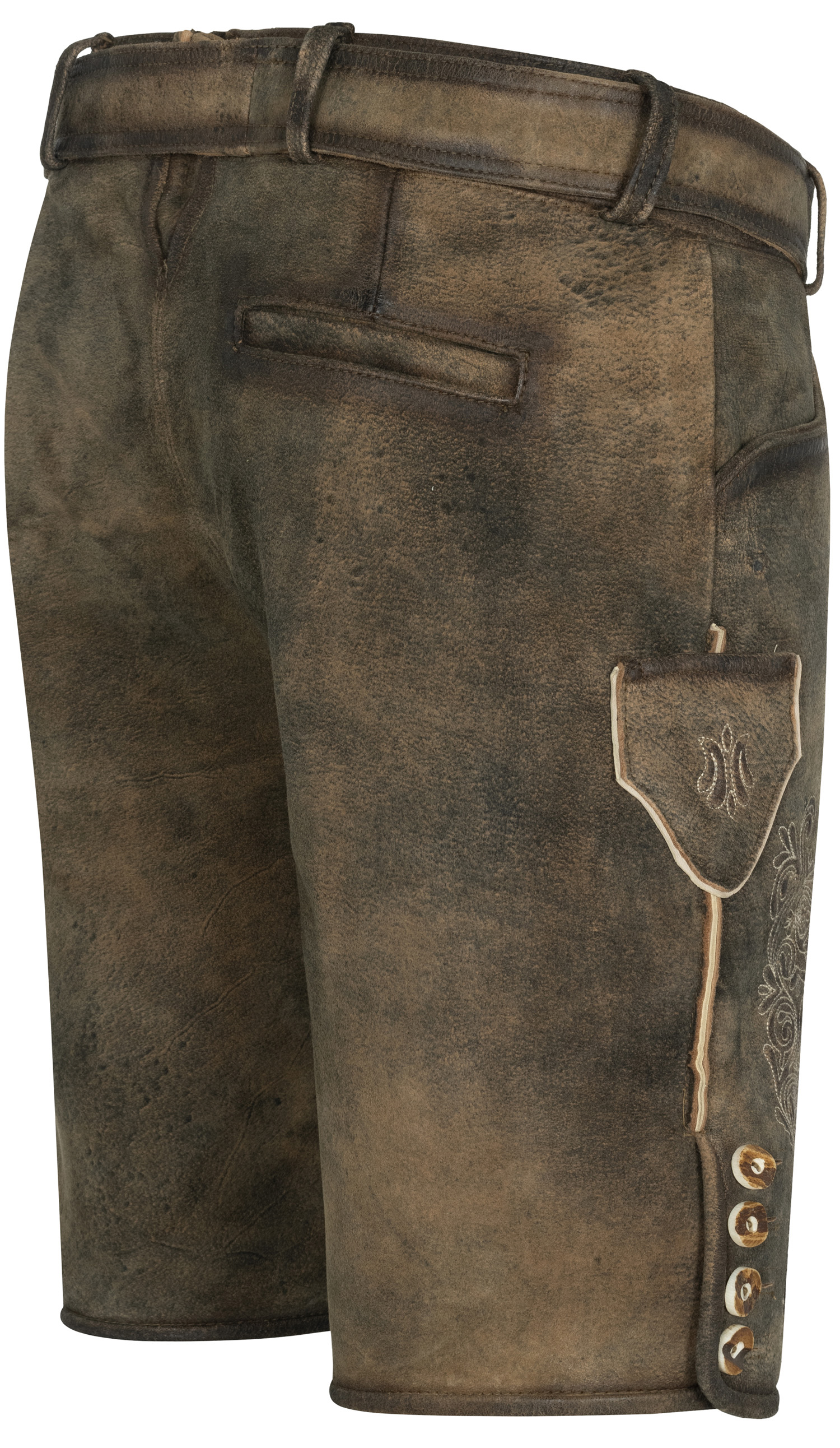 Lederhose kurz Thor in Antik von Nübler