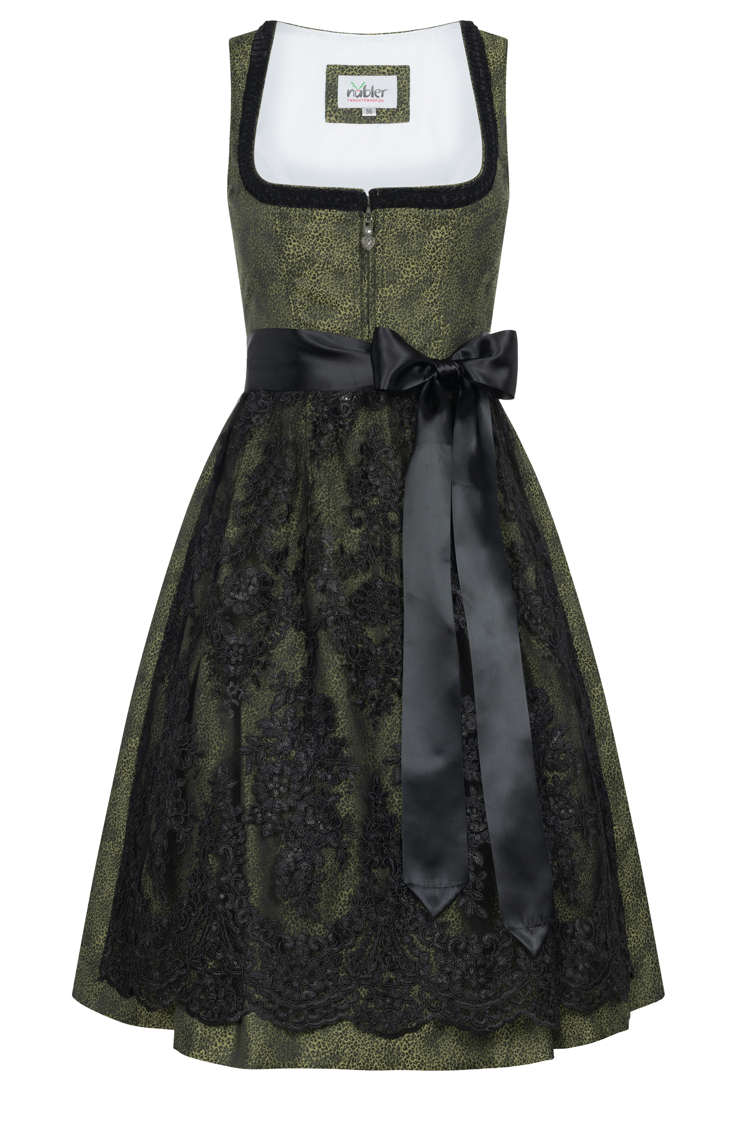 Midi Dirndl Leo in Grün von Nübler