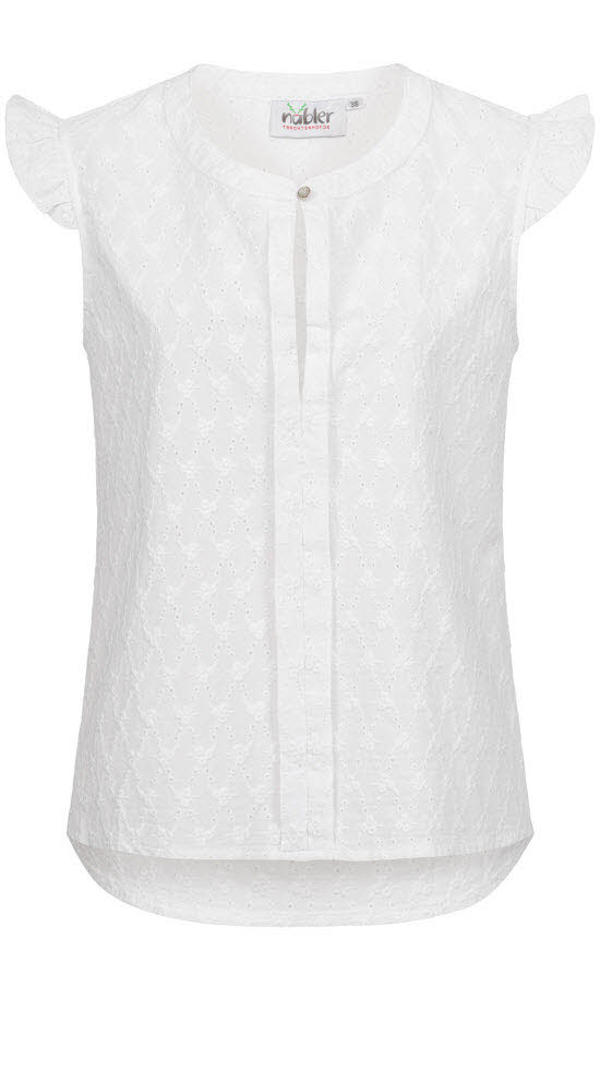 Trachtenbluse kurzarm Sally in Weiß von Nübler Trachtenbluse kurzarm Sally in Weiß von Nübler