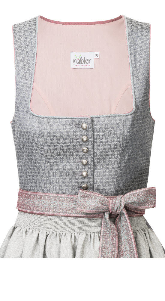 Dirndl lang Ellen in Silber von Nübler