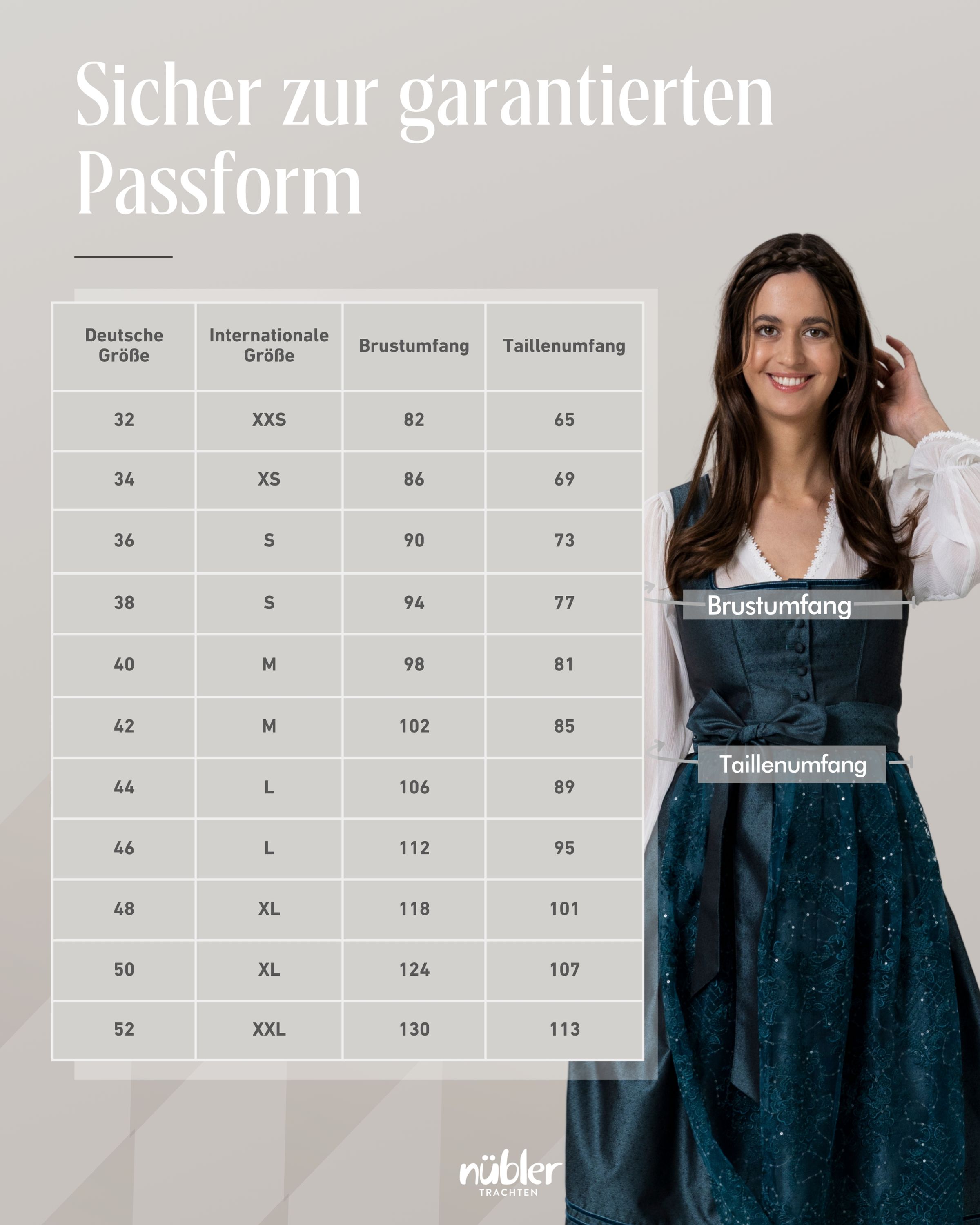 Midi Dirndl Kerala in Ozeanblau von Nübler