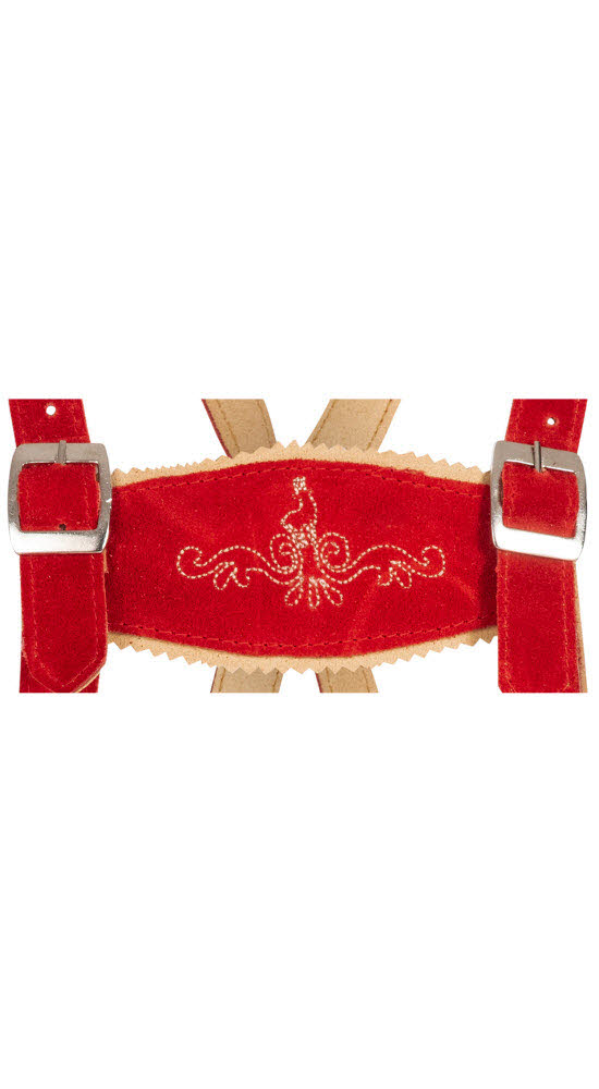 Kinder-Lederhose kurz Bertlein in Rot von Nübler
