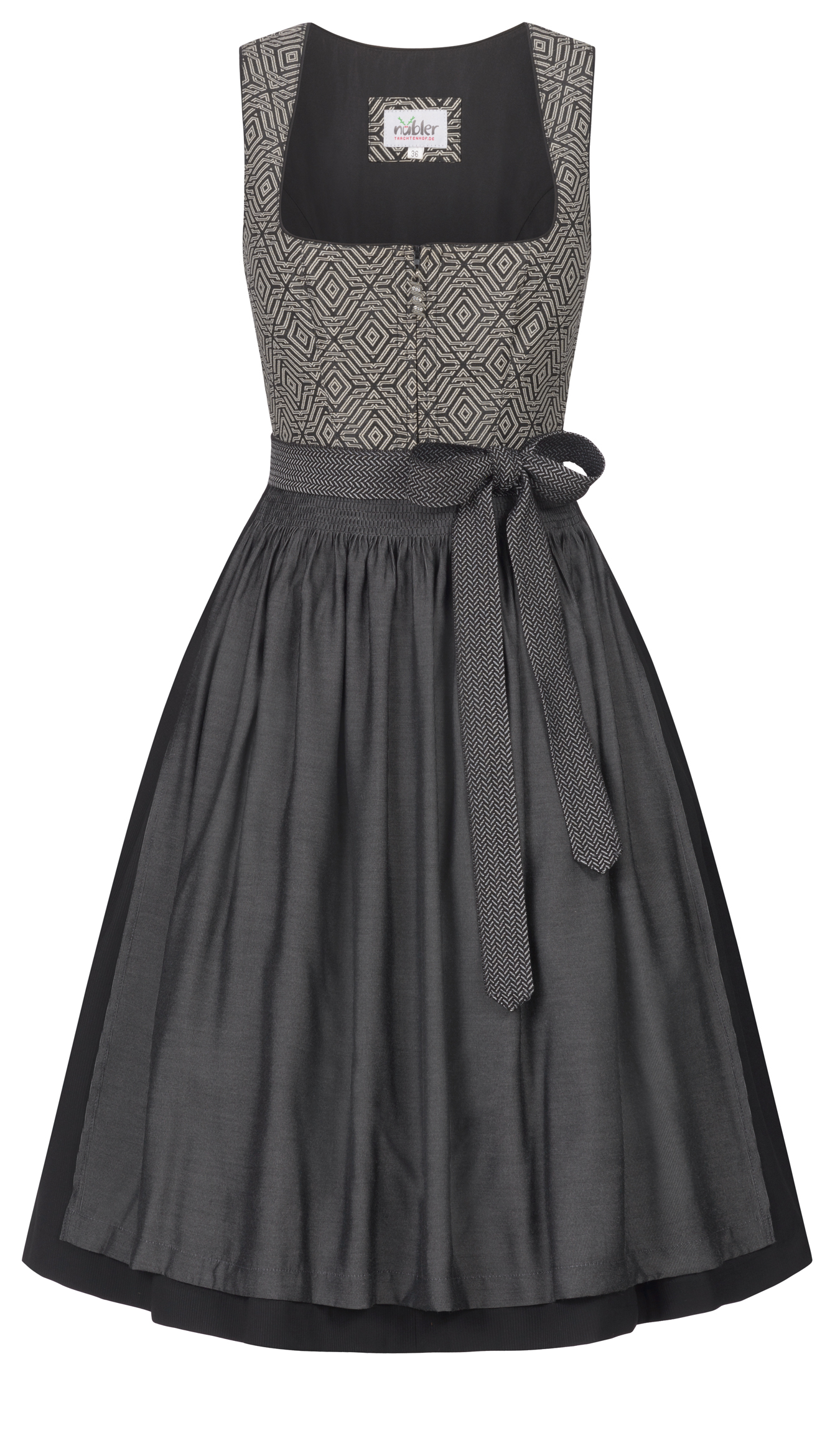 Midi Dirndl Grace in Schwarz von Nübler