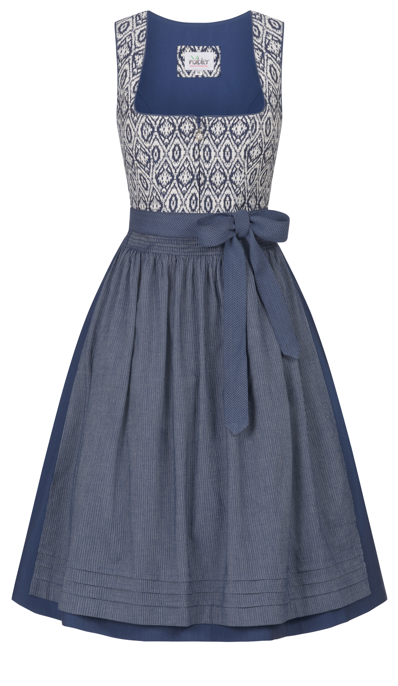Midi Dirndl Gudrun in Blau von Nübler