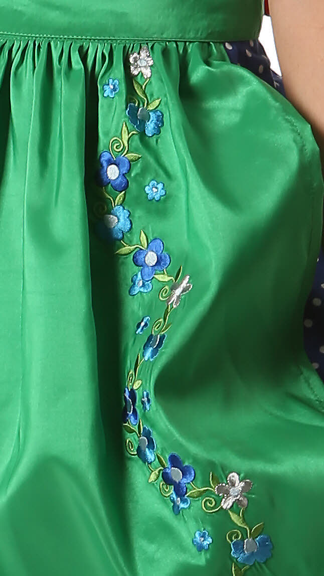 Mini-Dirndl Conny in Blau-Grün von fuchs Trachtenmoden