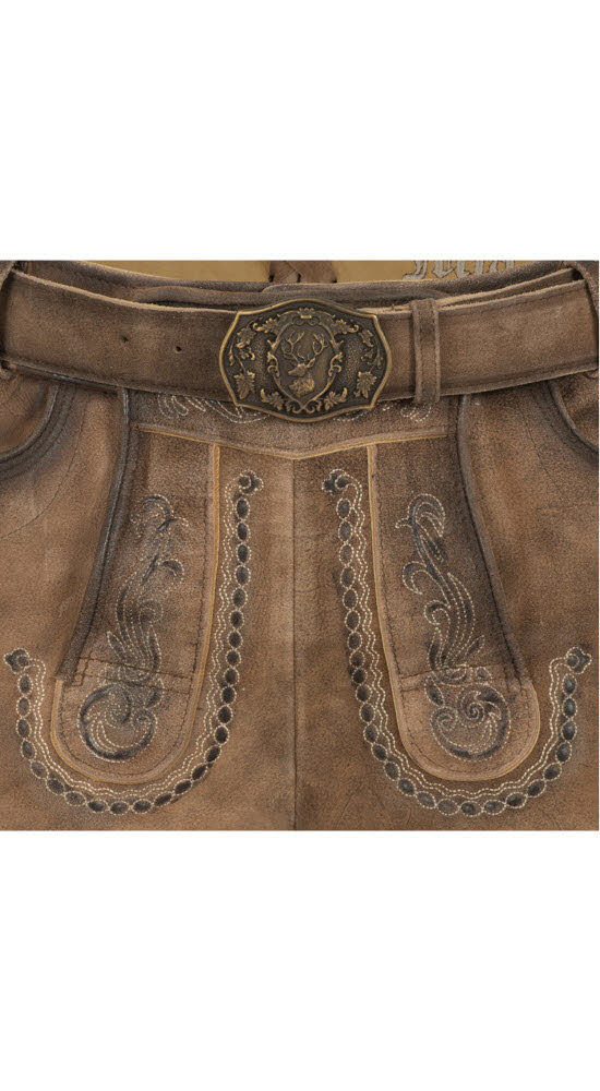 Lederhose kurz Luther in Braun von Nübler