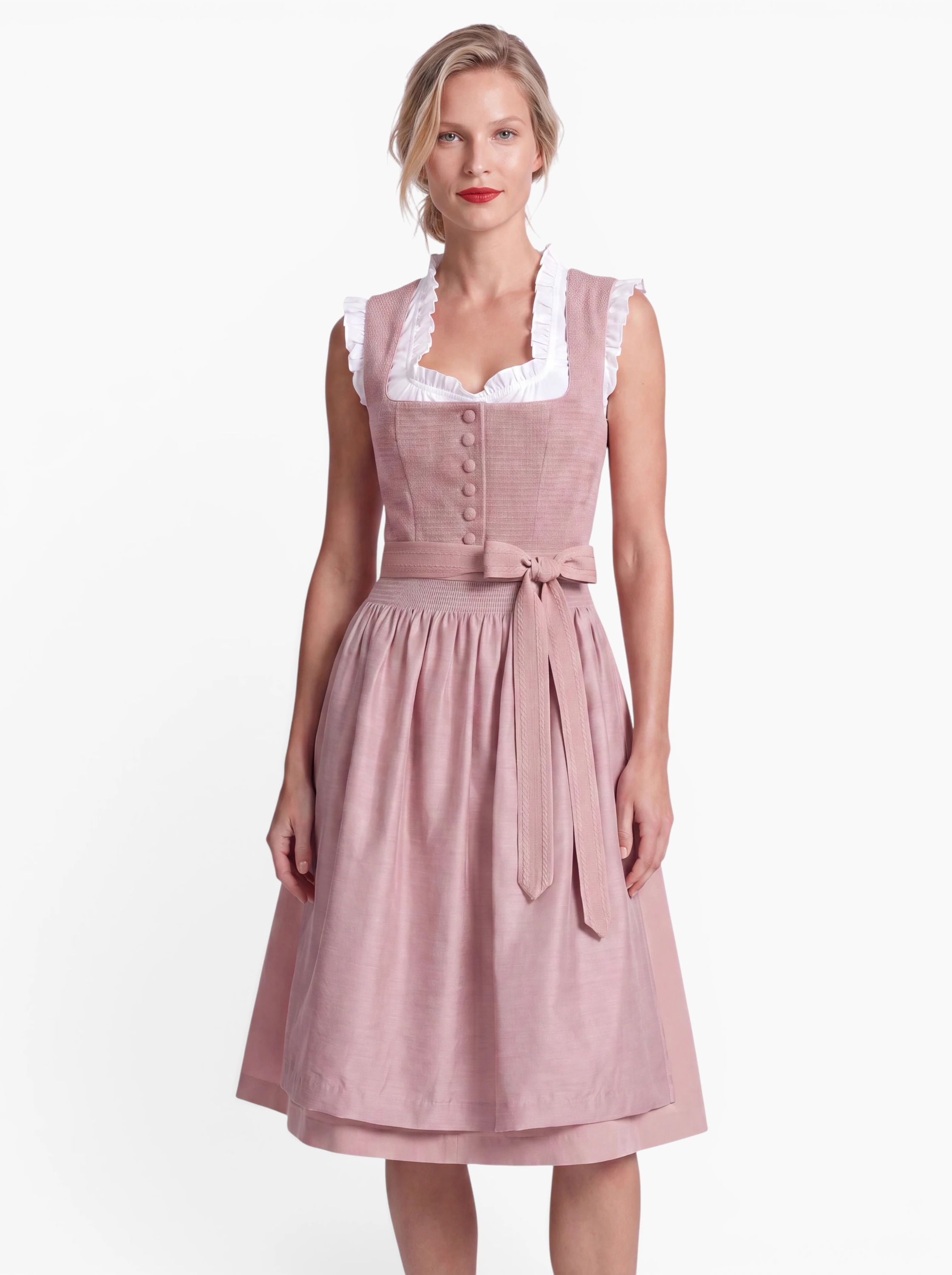 Mididirndl Kayla in Puderrosa von Nübler