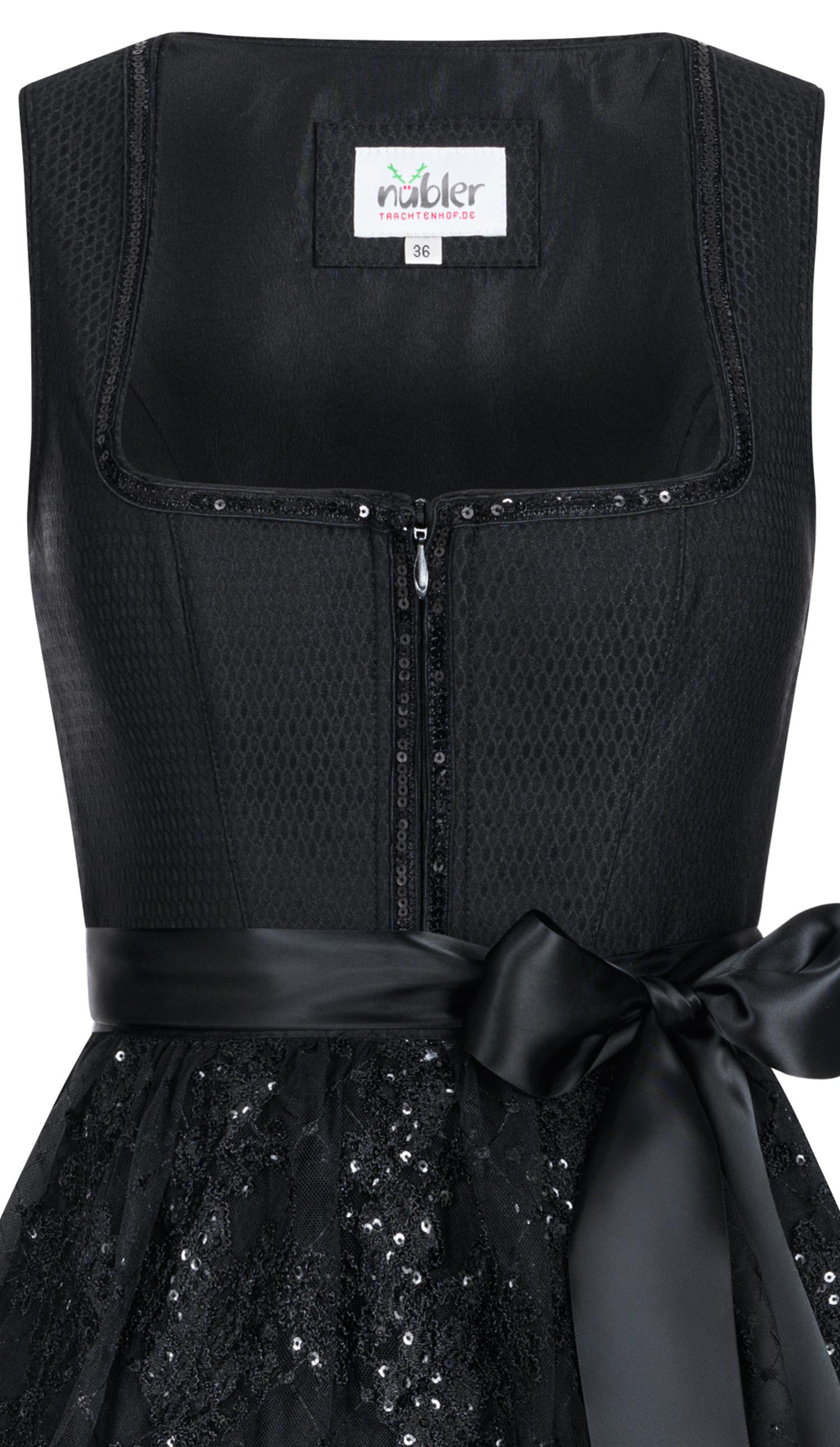 Midi Dirndl Kathleen in Kohle von Nübler