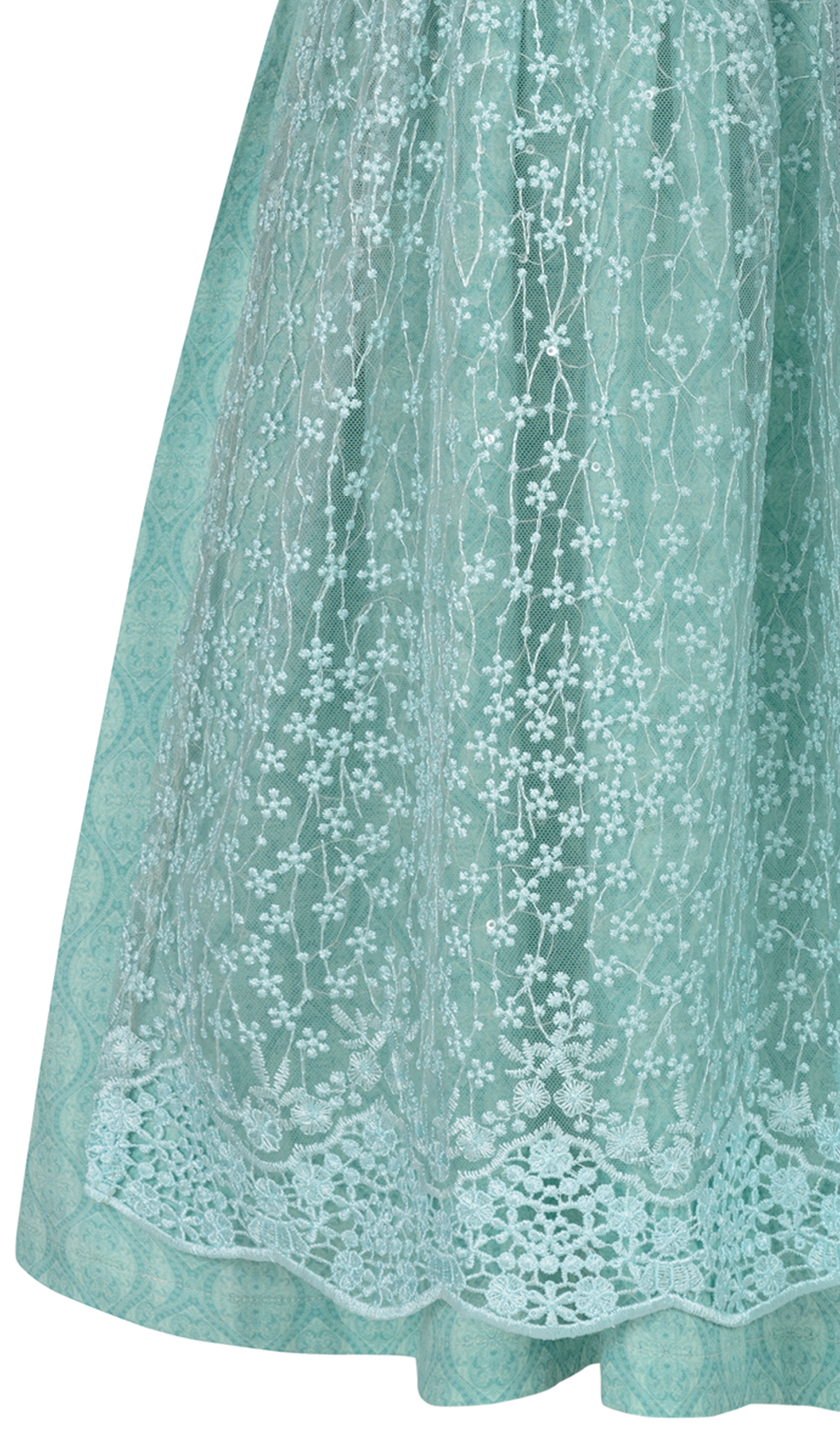 Kinderdirndl Gundi in Aqua von Nübler