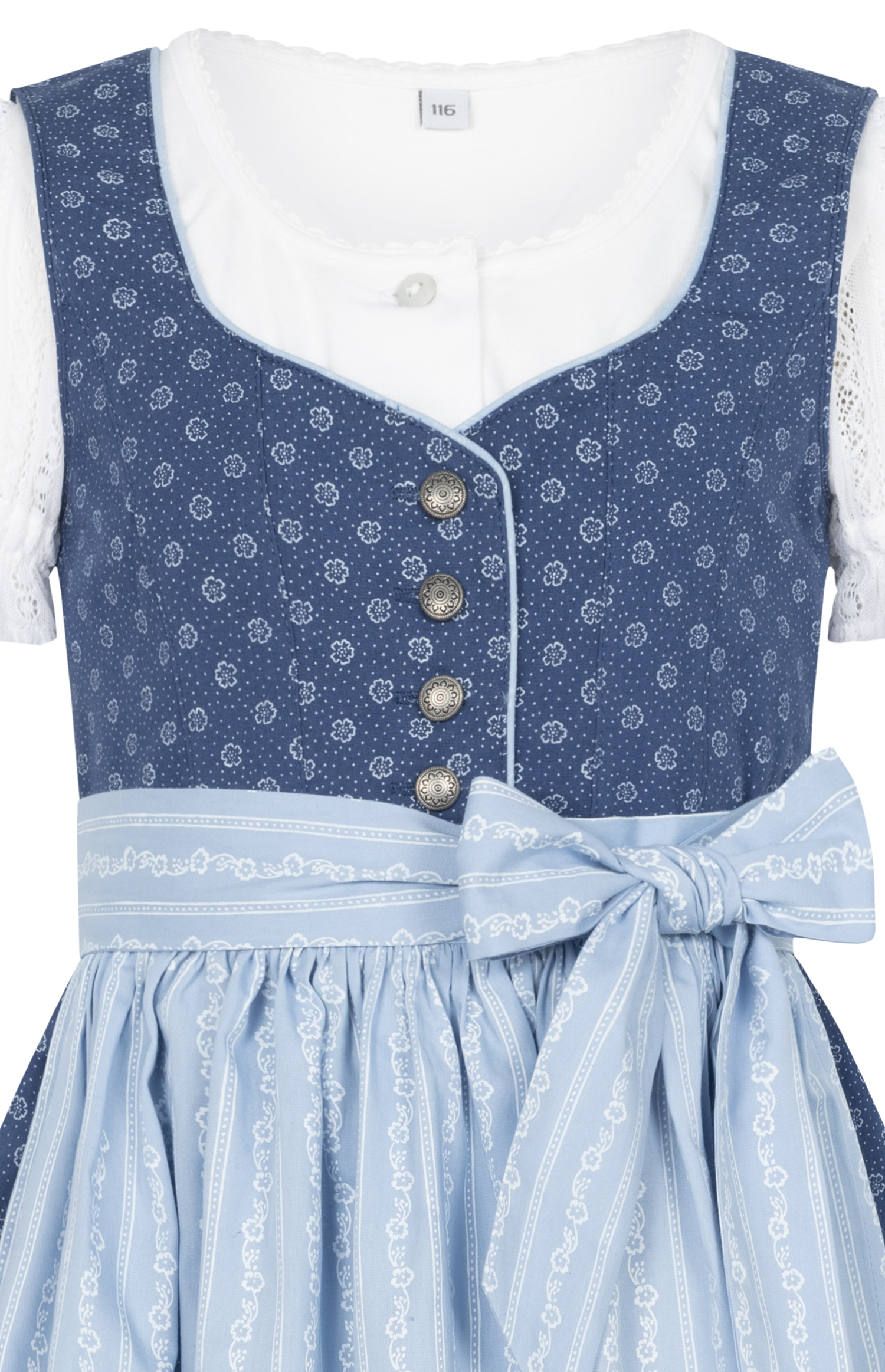 Kinderdirndl Flores in Kornblume von Nübler