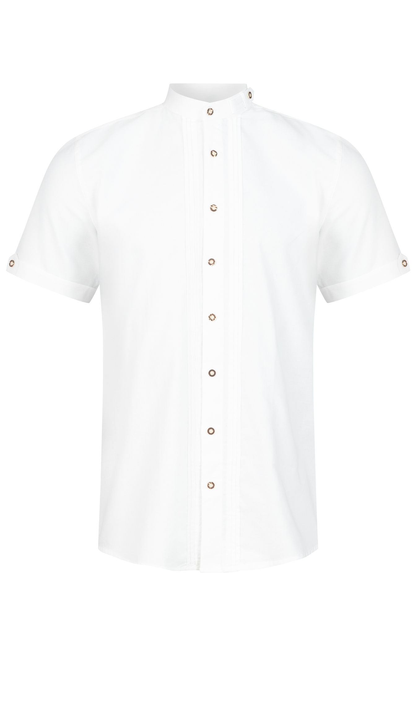 Trachtenhemd Johann Kurzarm in Weiß von Nübler