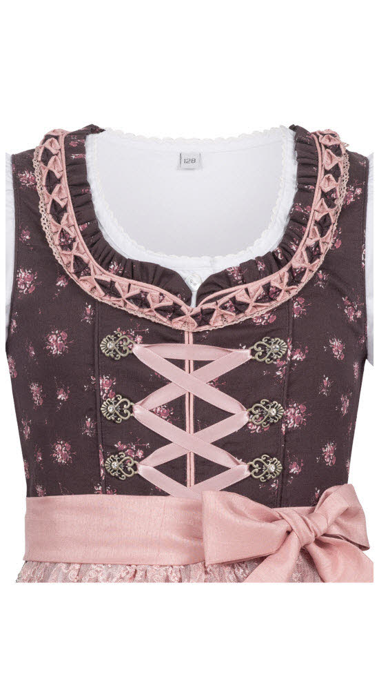 Kinderdirndl 3-teilig Rosalie in Bordeaux von Nübler