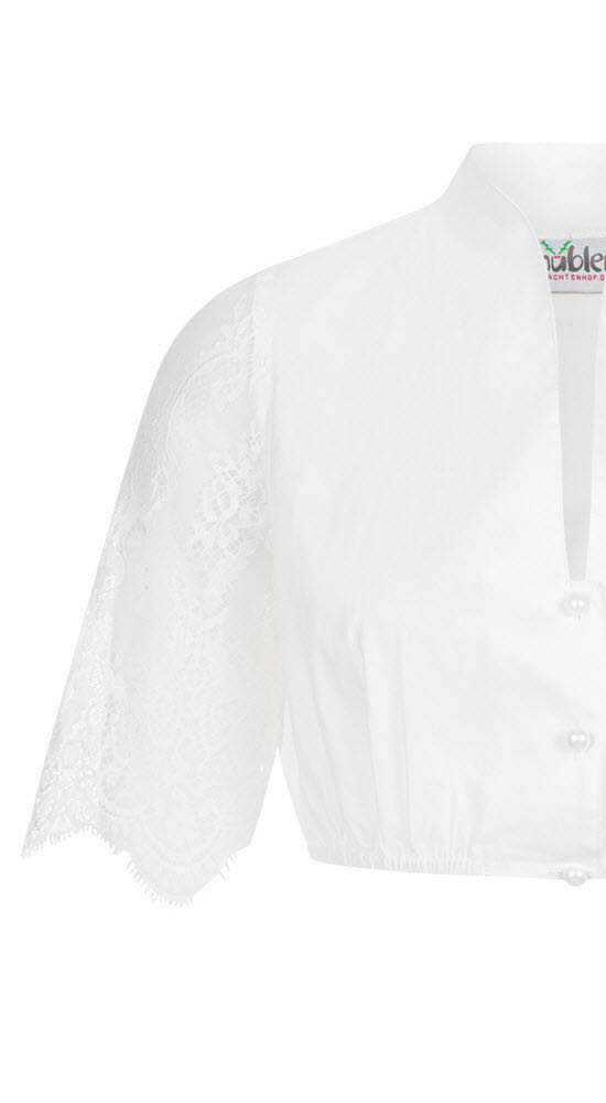 Dirndlbluse kurzarm Emma in Creme von Nübler