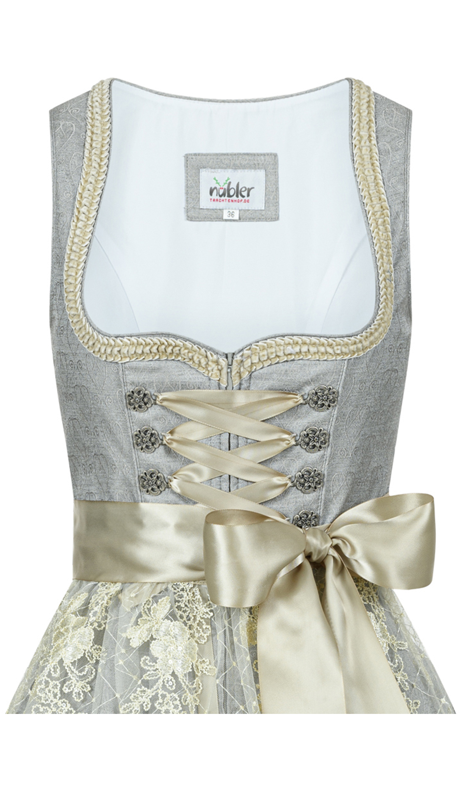 Mini-Dirndl Flavia in Silberwolke von Nübler