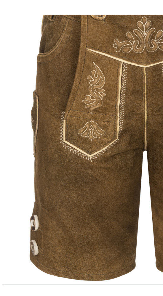 Kinderlederhose kurz Axel in Braun von Nübler