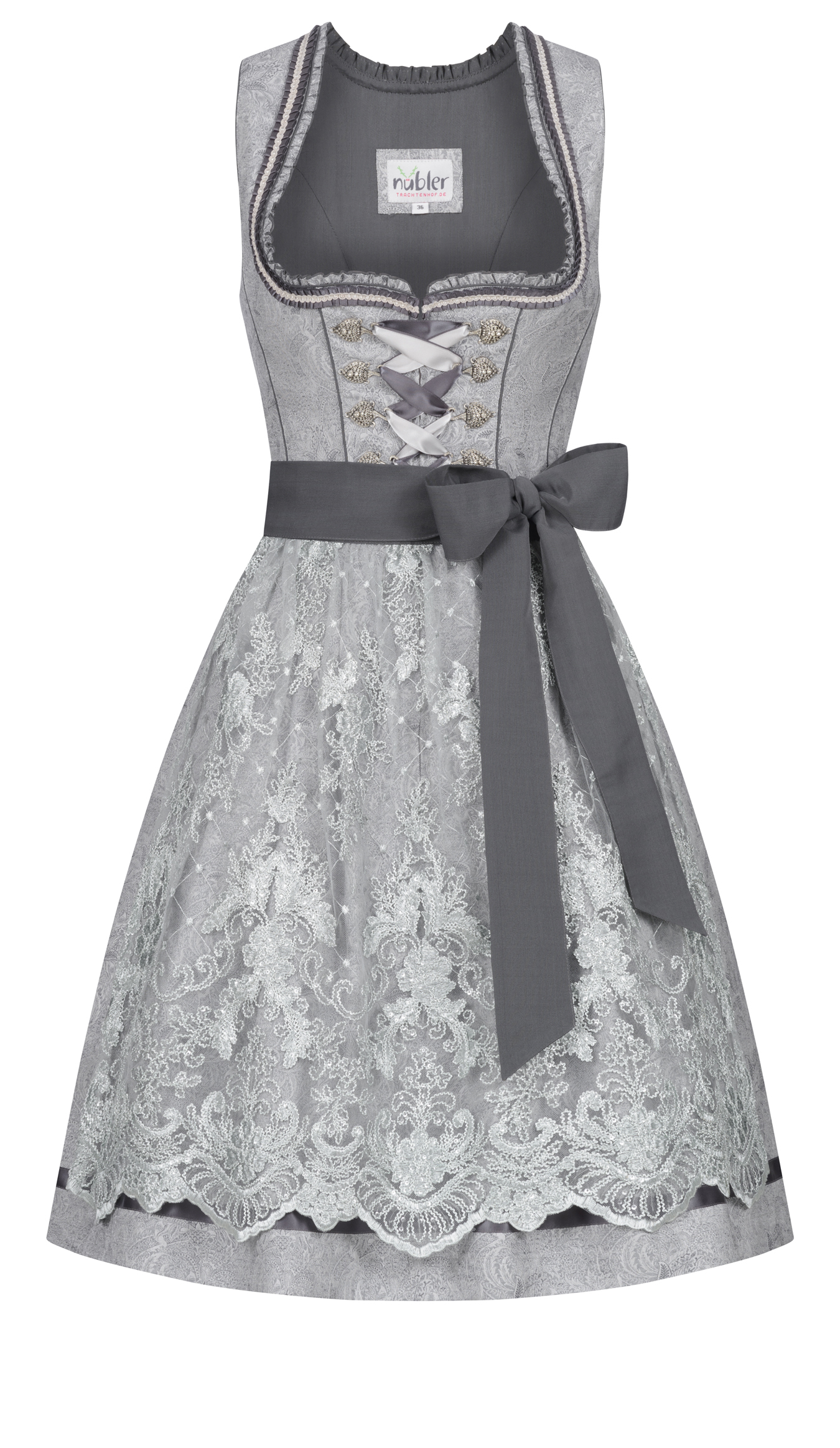 Mini Dirndl Gerti in Silber von Nübler