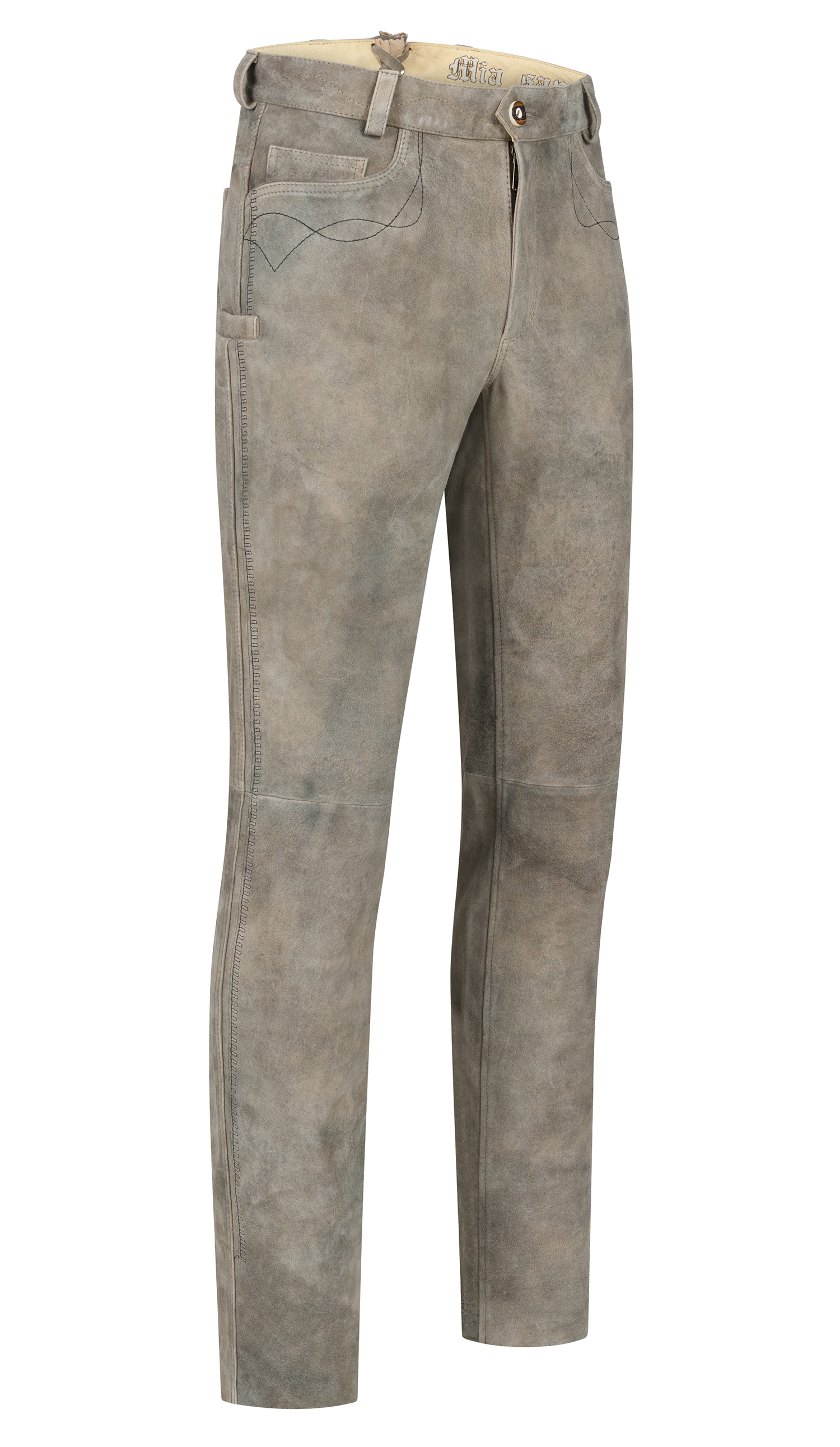 Lederhose lang Adrian in Antikbraun von Nübler