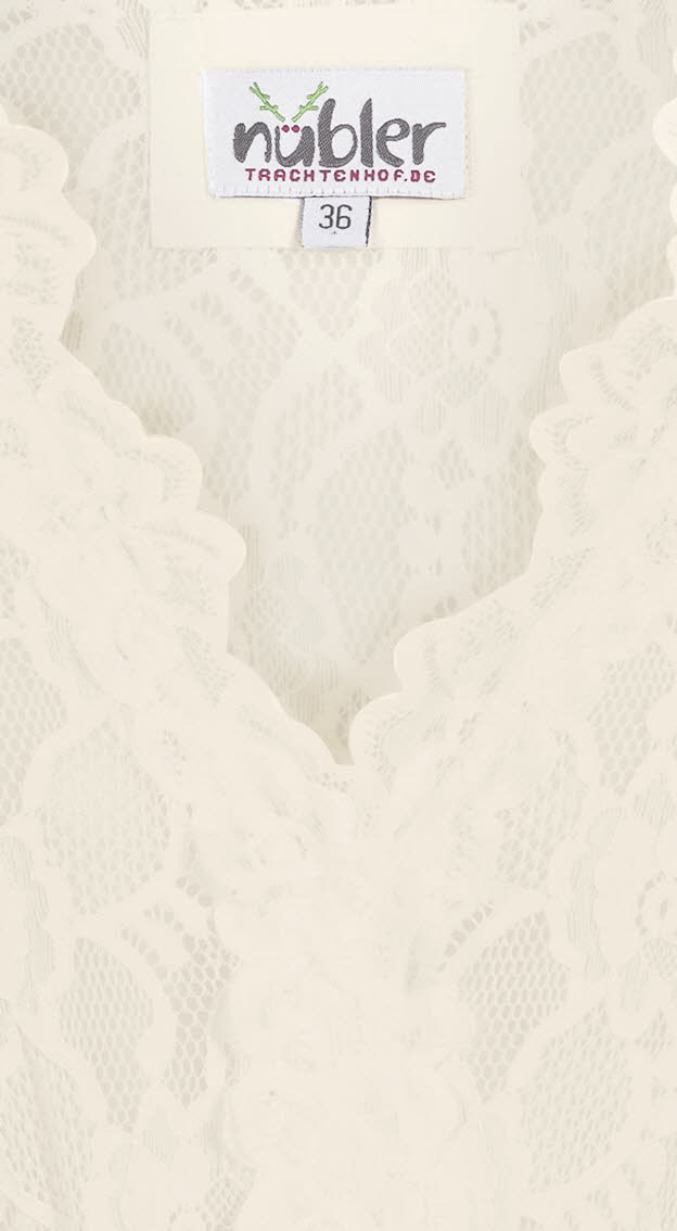 Dirndlbluse 3/4 Arm Laura in Creme von Nübler