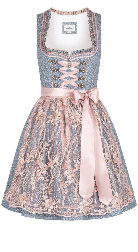 Mini Dirndl Eileen in Blau von Nübler Mini Dirndl Eileen in Blau von Nübler