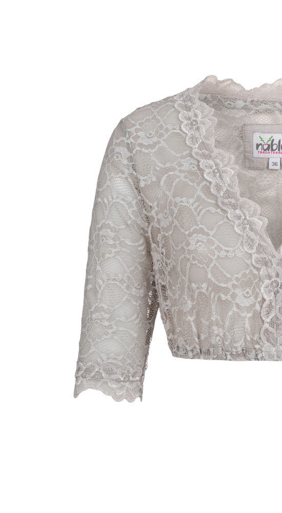 Dirndlbluse 3/4 Arm Laura in Silber von Nübler