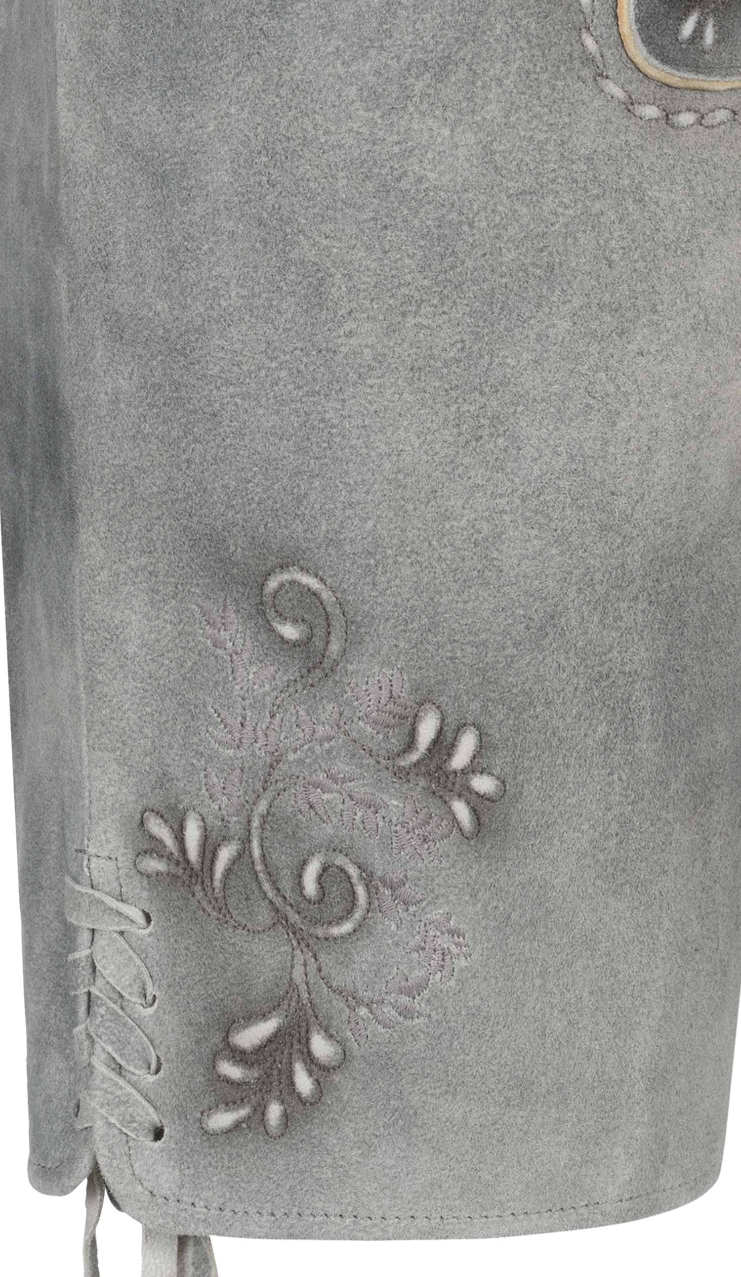 Lederhose Victoria-W London Fog in Hellgrau von Nübler
