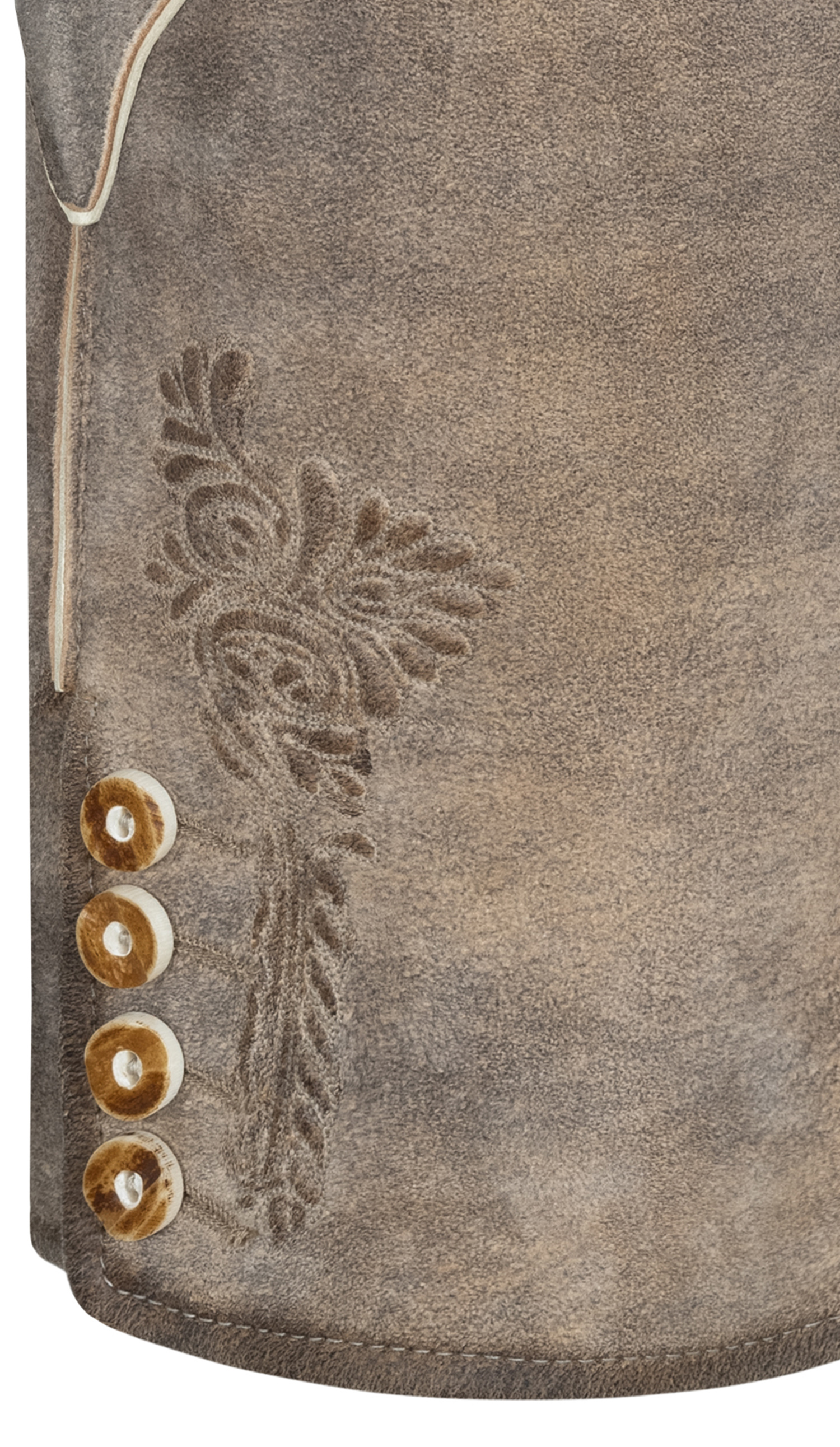 Lederhose kurz Berthold in Steinbeige von Nübler