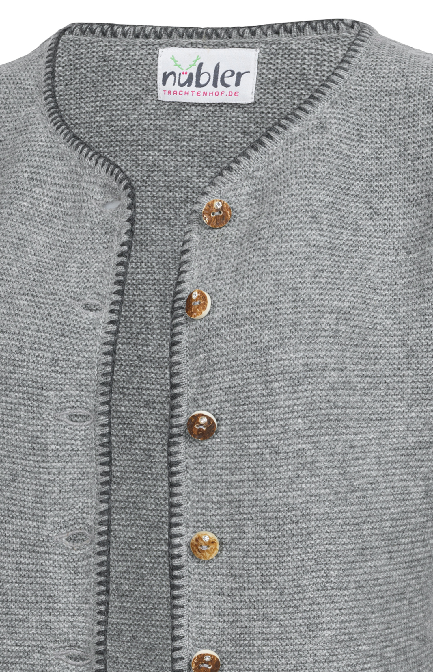 Dirndlstrickjacke Maria in Zinn von Nübler