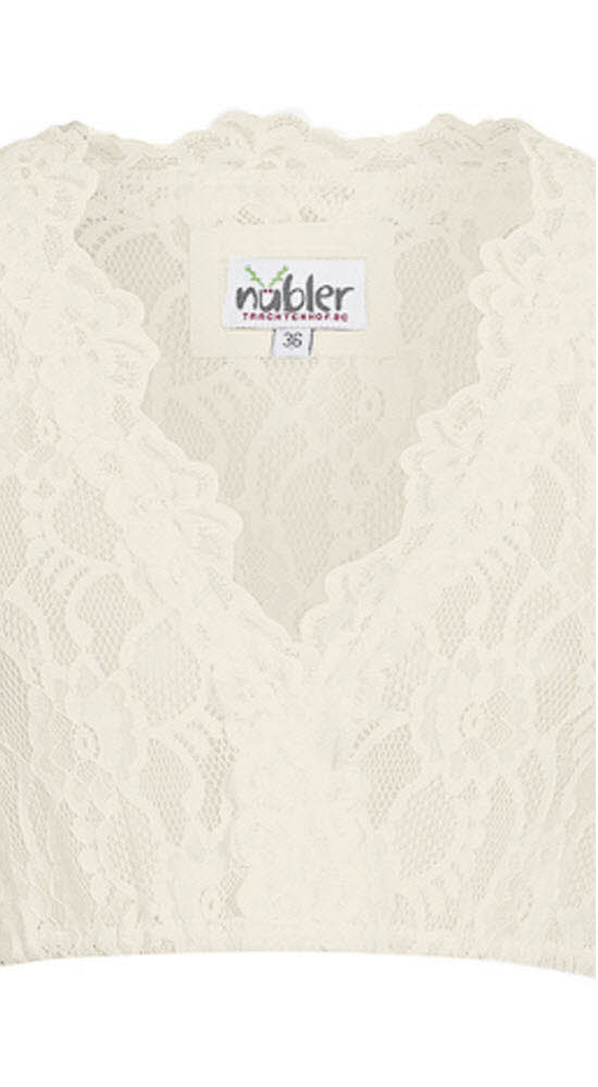 Dirndlbluse 3/4 Arm Laura in Creme von Nübler