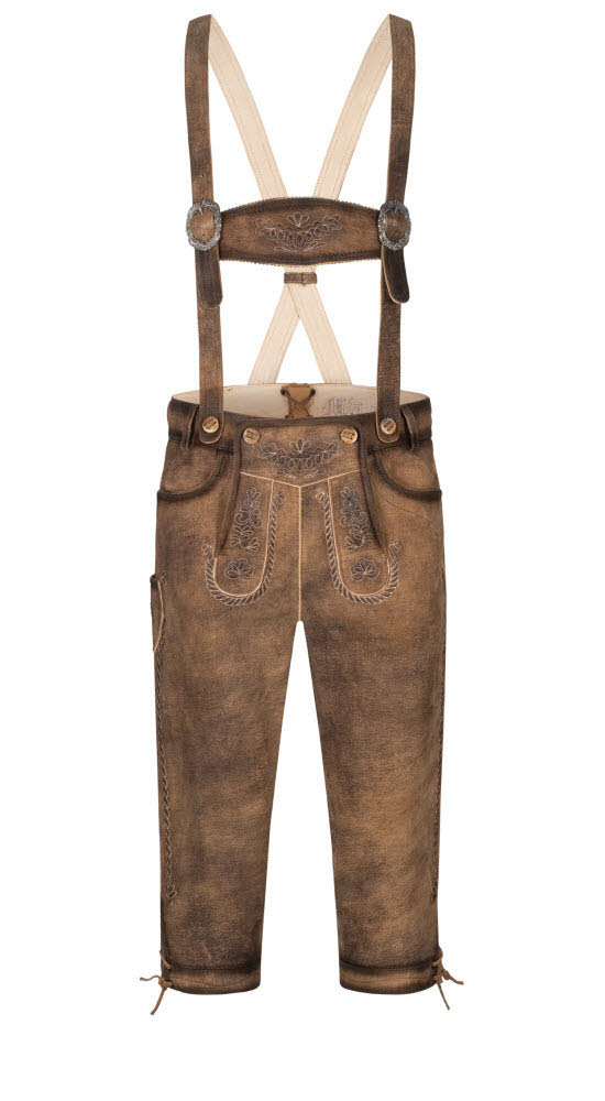 Lederhose Kniebund Schorsch in Braun von Nübler Lederhose Kniebund Schorsch in Braun von Nübler