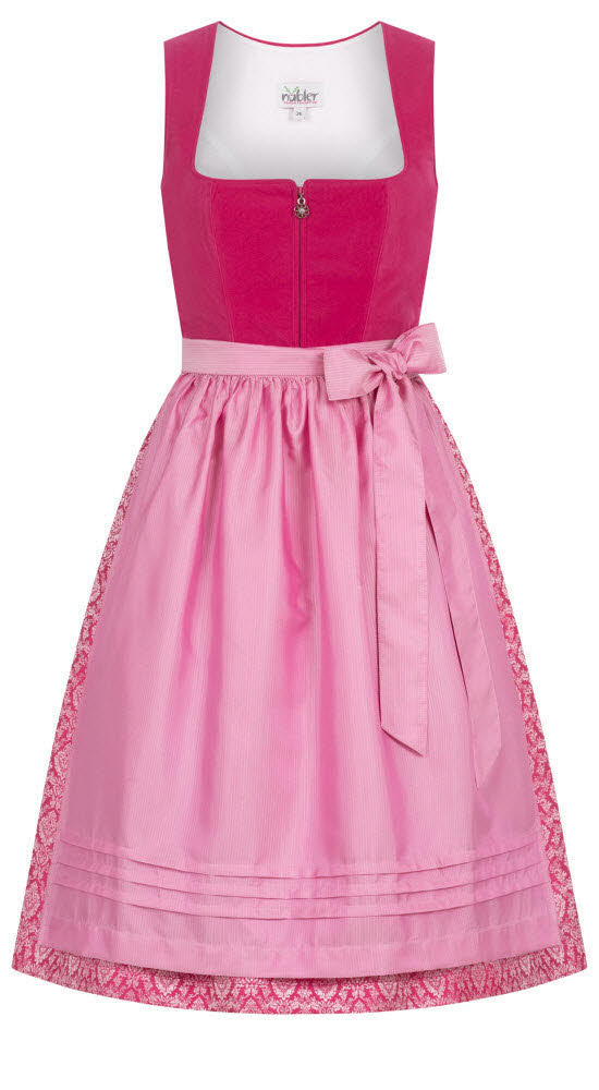 Midi Dirndl Karla in Pink von Nübler