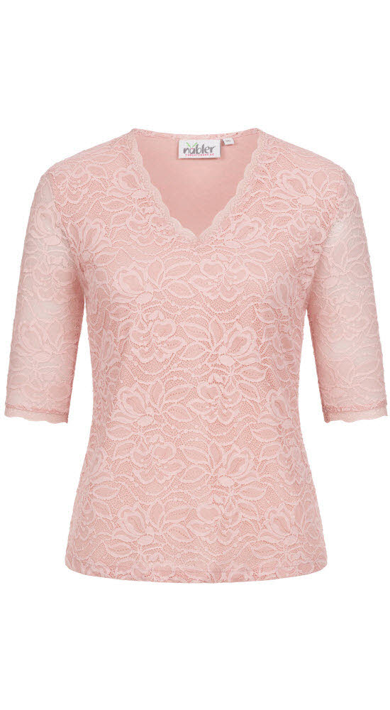 Trachtenblse kurzarm Frieda in Rose von Nübler