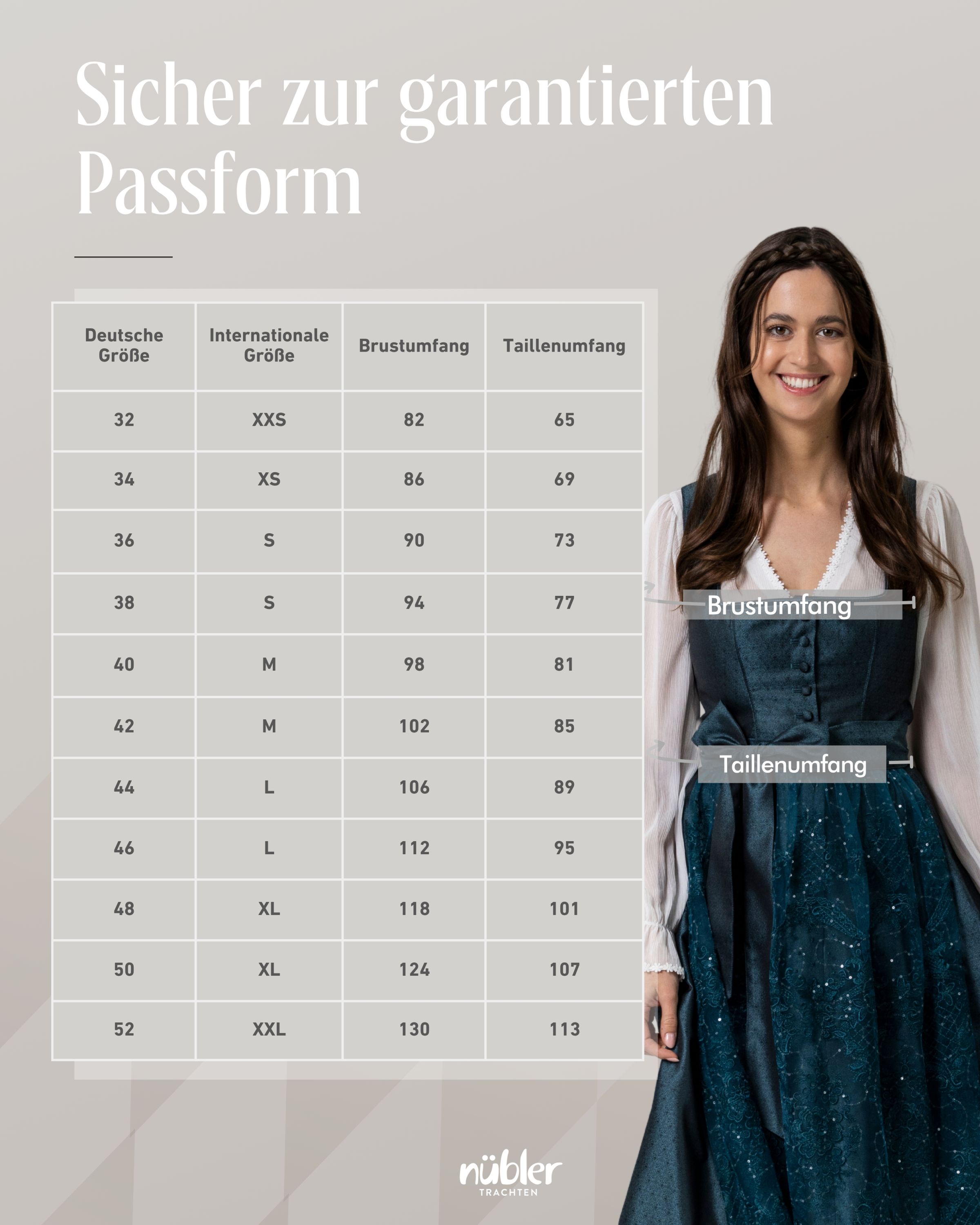 Midi Dirndl Kerala in Marine von Nübler