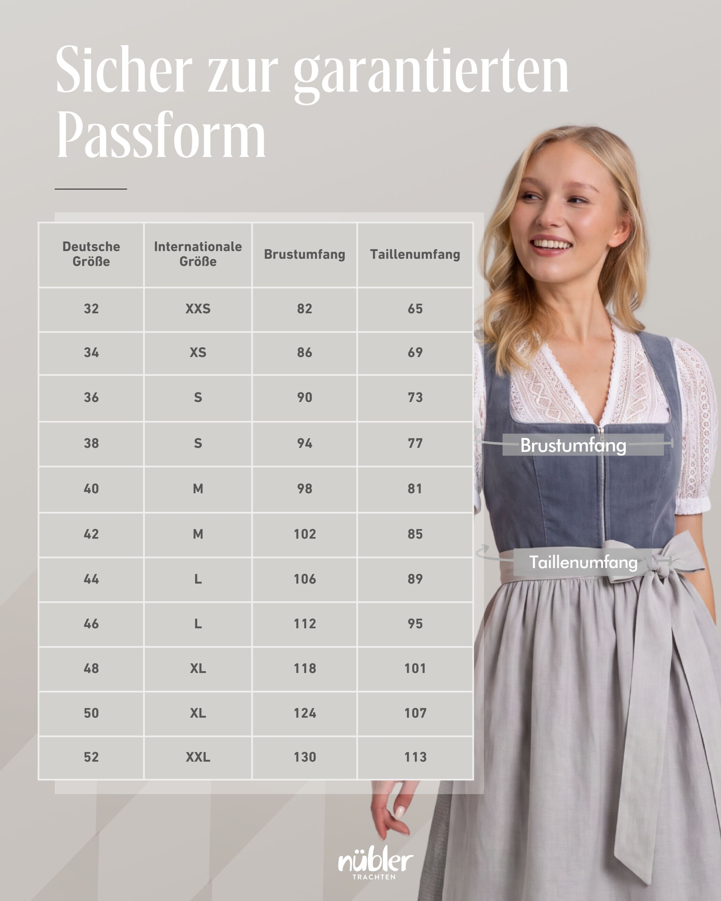 Midi Dirndl Katharina in Blau von Nübler