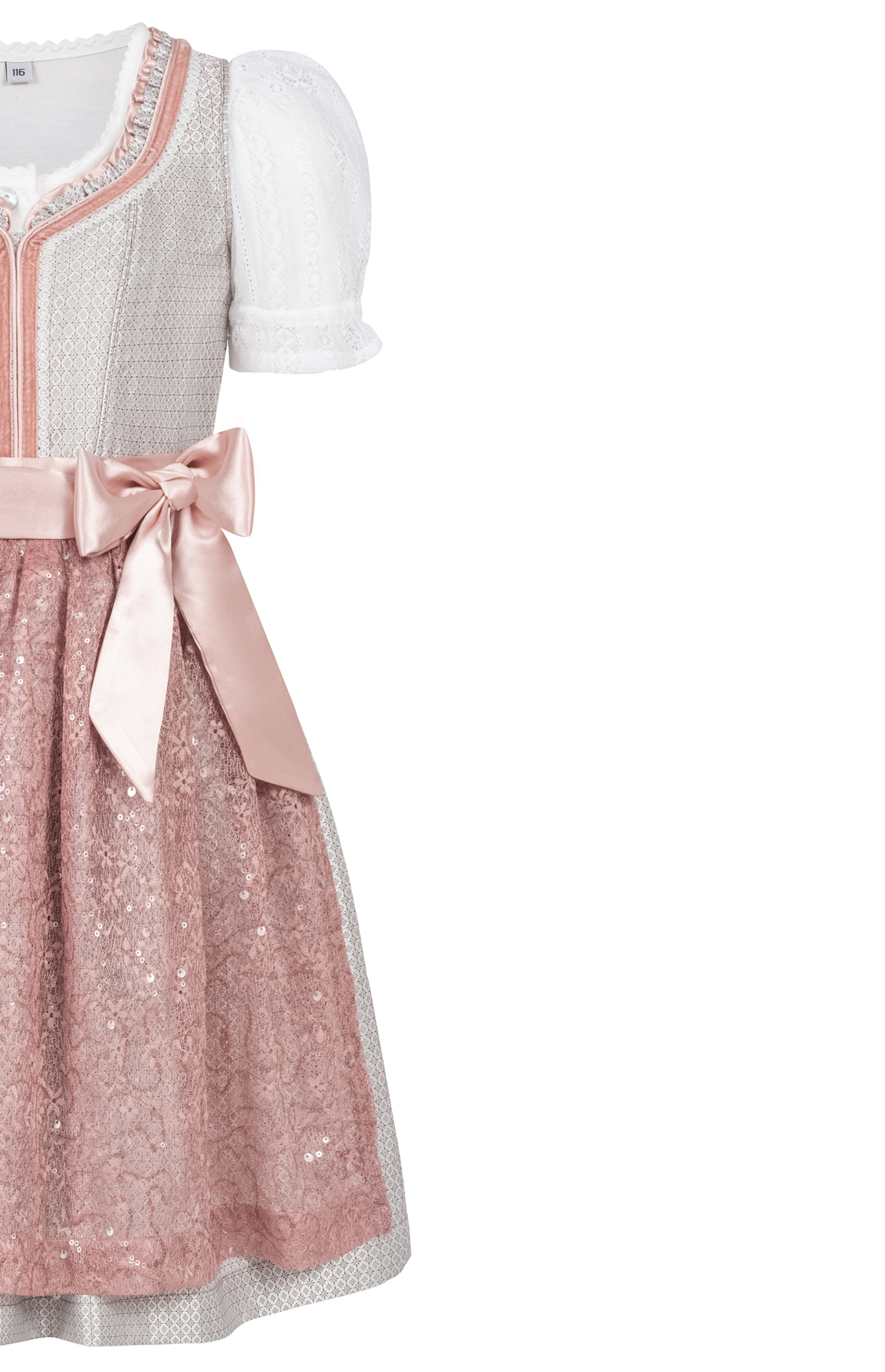 Kinderdirndl Lina in Taupe von Nübler