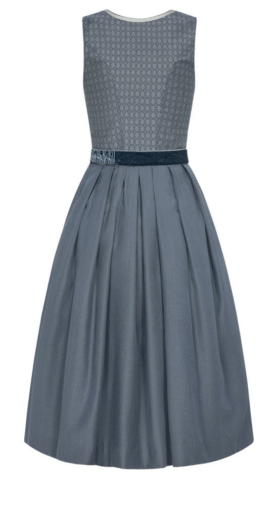 Midi Dirndl Edda in Blau von Nübler