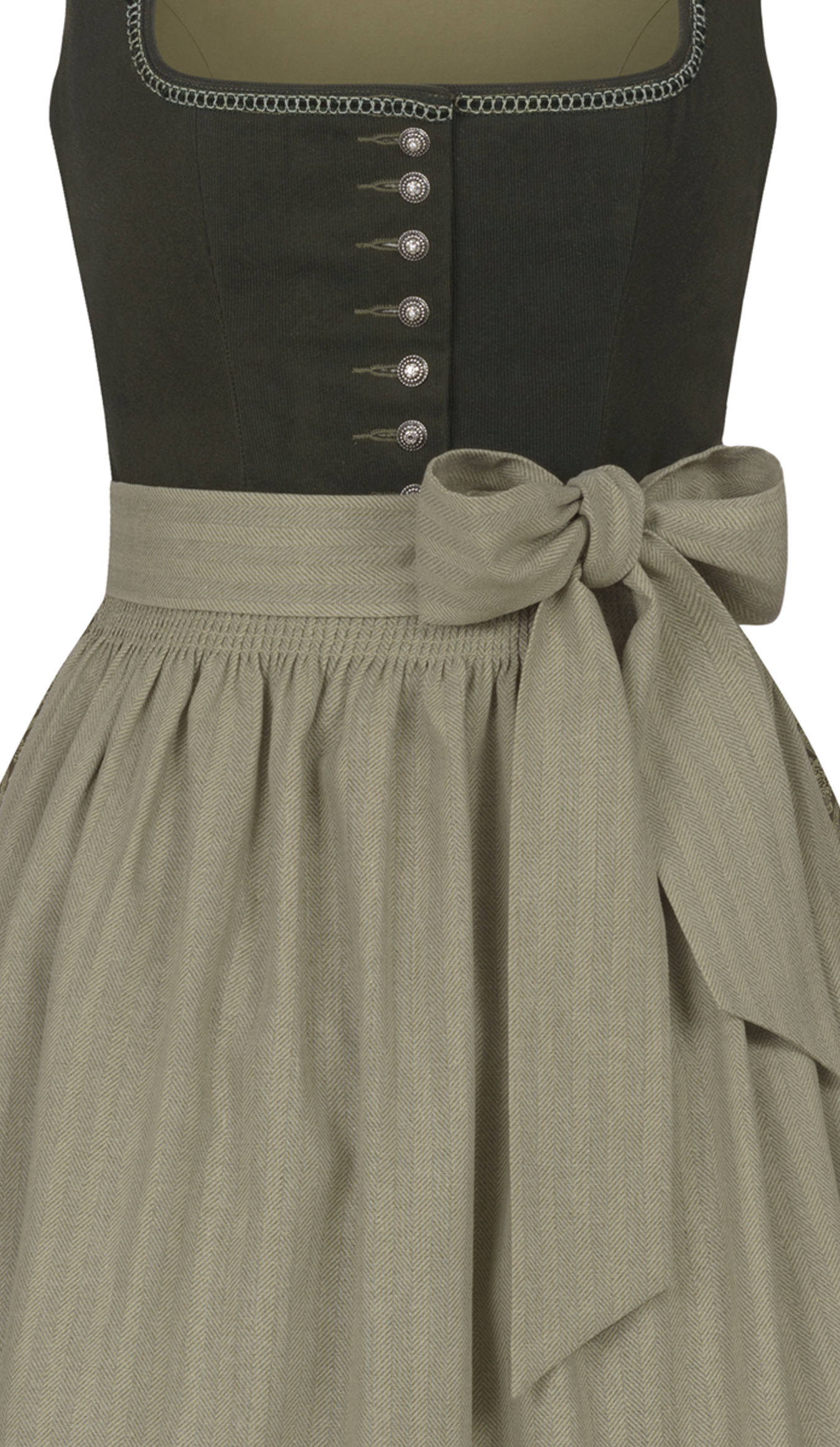 Midi Dirndl Feli in Dunkelgrün von Nübler